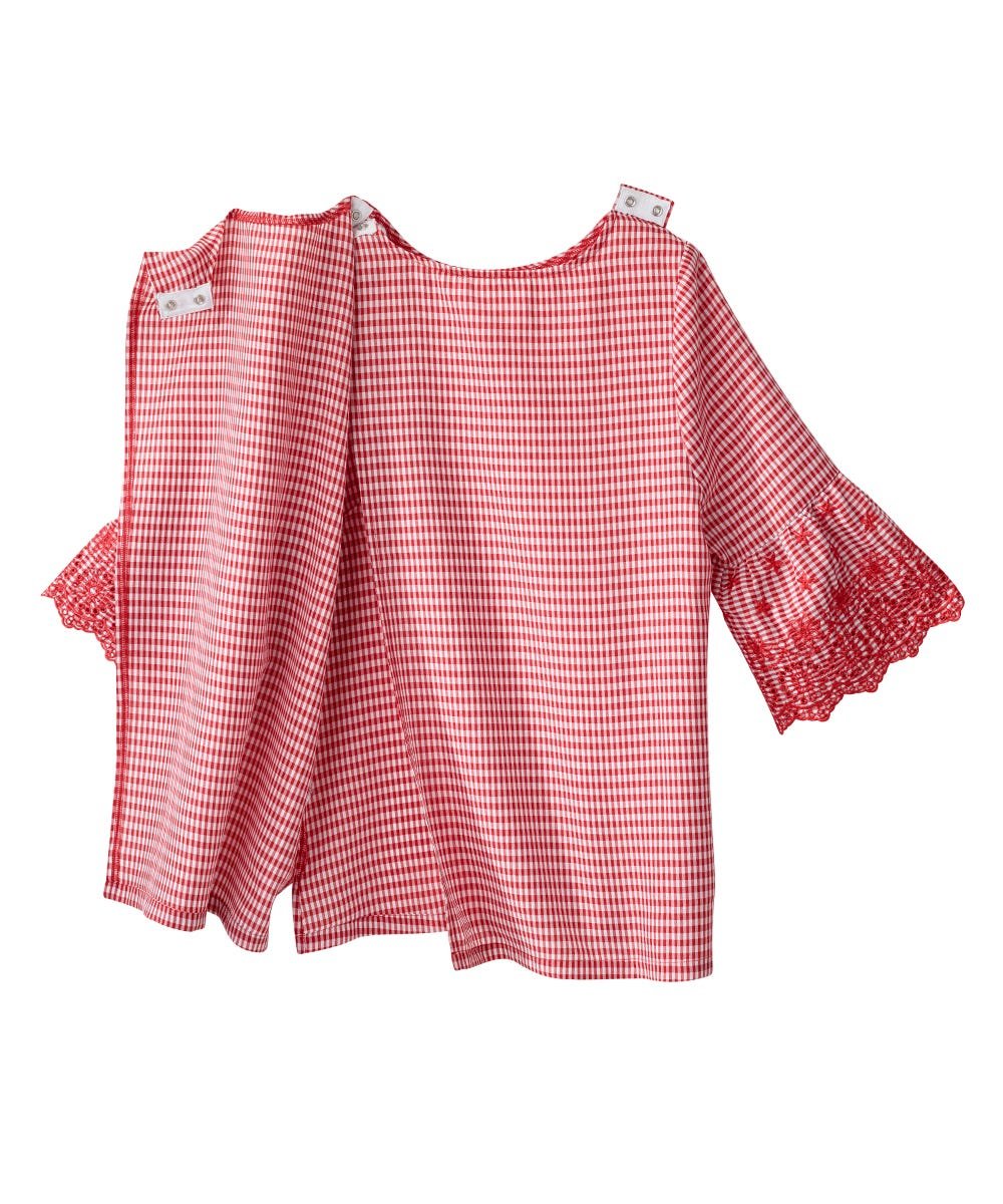 Women's Embroidered Bell Sleeve Open Back Blouse - Elegant Boho Chic Tops for Casual Outings & Date Nights