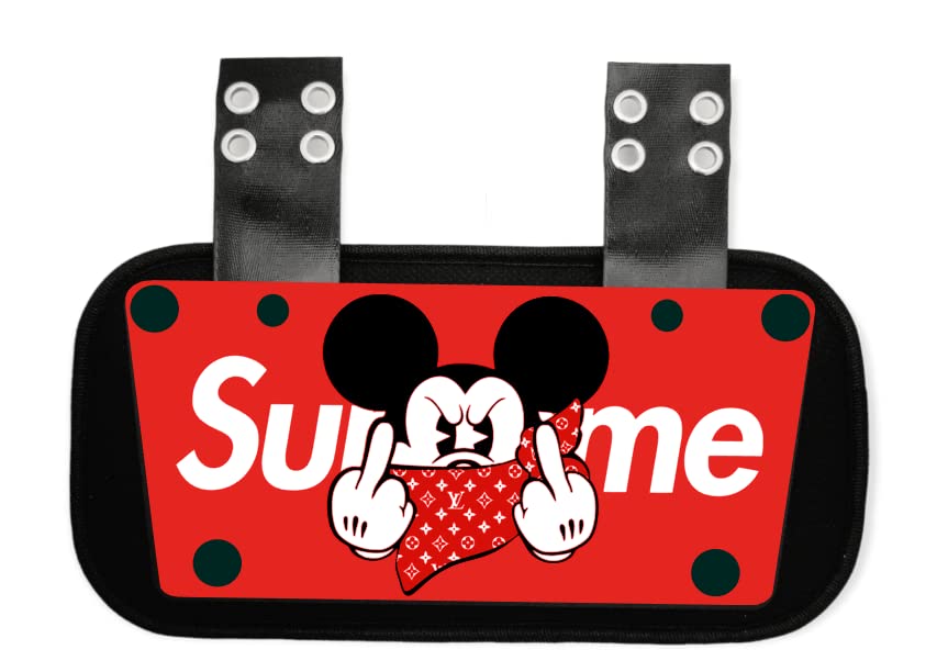 Adult Red Football Backplate - Lower Back Protection Padding for Football Players - Ideal for Training, Games & Injury Prevention