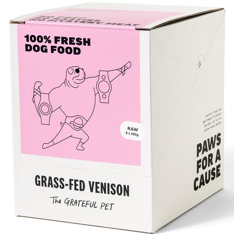 Premium Grass-Fed Venison Raw Frozen Dog Food - 2kg | Grain-Free, High-Protein | Ideal for Sensitive Stomachs & Allergies | Perfect for Raw Diet & Training Treats