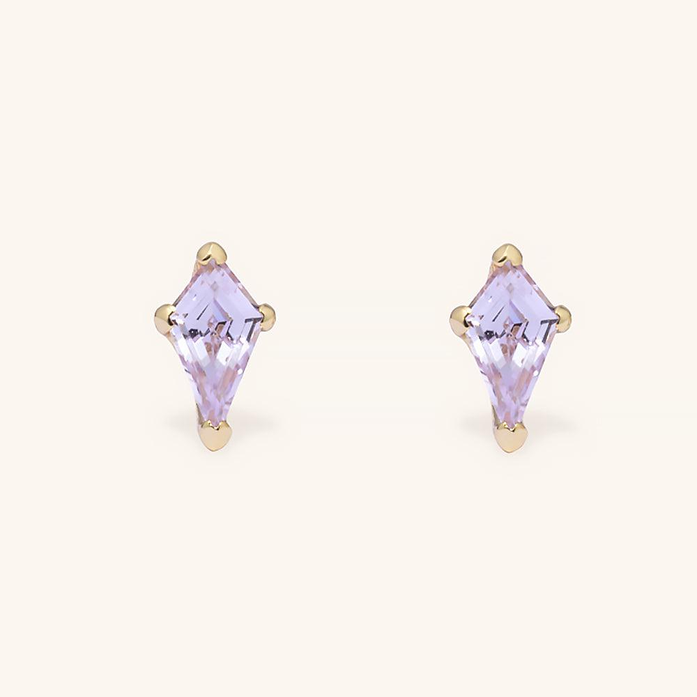 Dainty Kite Cut Premium Gemstone Stud Earrings for Women | Elegant Jewelry Gift for Birthday, Anniversary & Special Occasions | Perfect for Everyday Wear & Formal Events