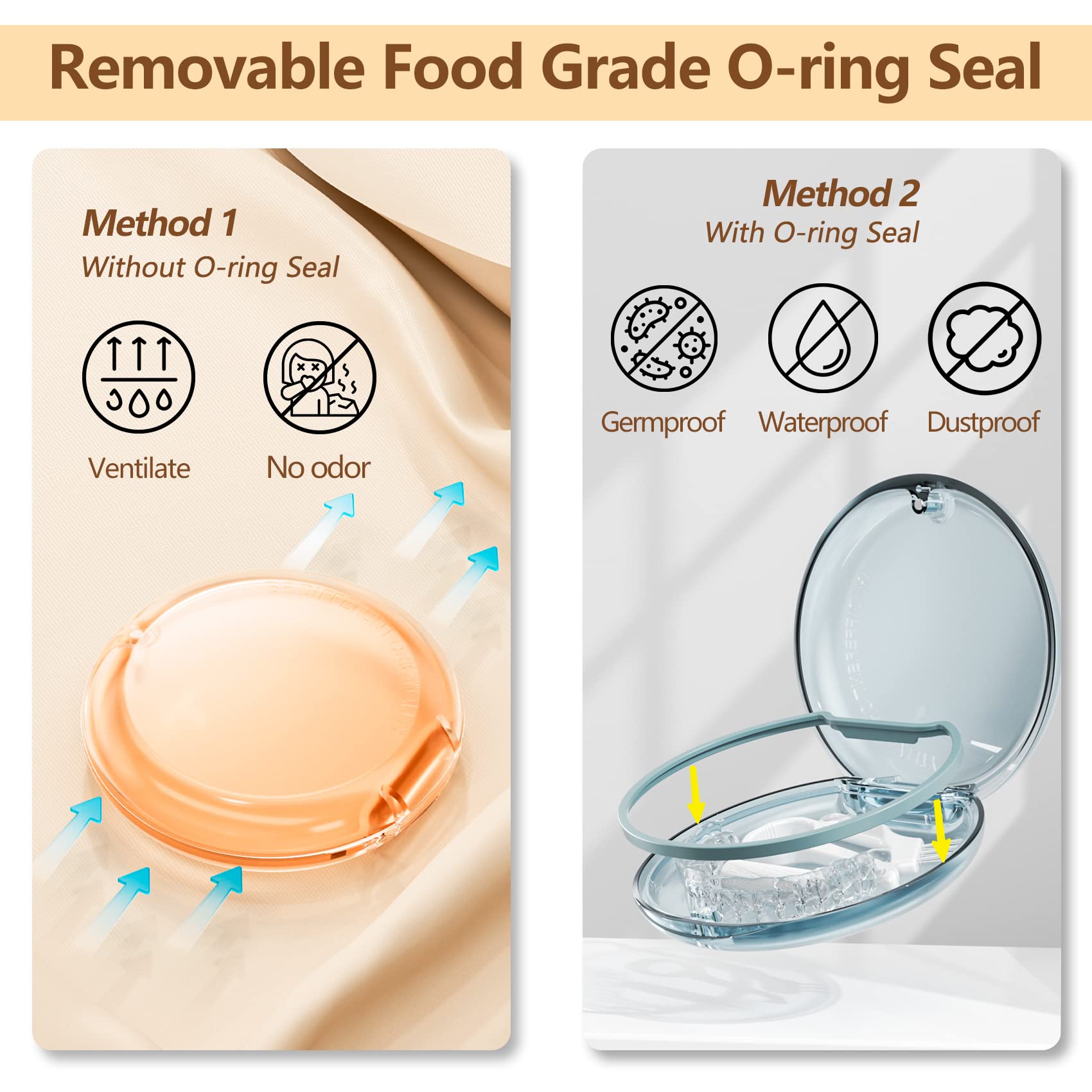 2 Pack Orthodontic Retainer Case with Magnetic Closure - Cute Night Guard & Aligner Storage for Kids, Teens & Adults - Portable, Easy to Clean - Perfect for Travel, School & Home Use