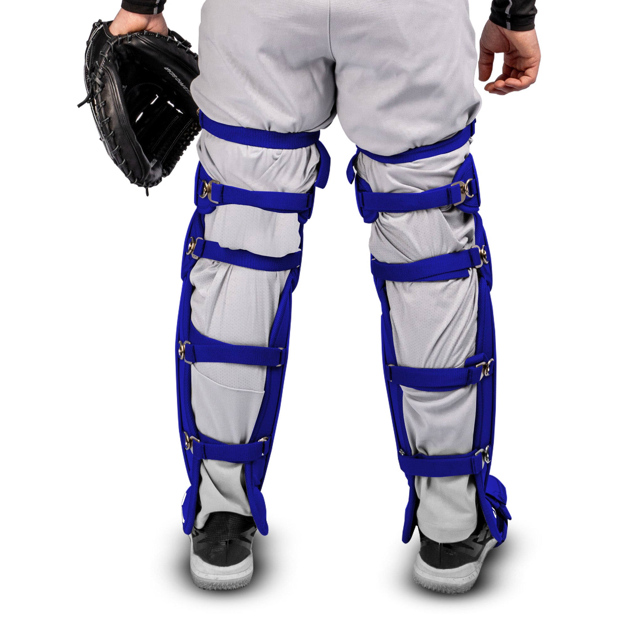 FORCE3 XS3® PRO ELITE Baseball Catcher Leg Guards - Adult Size | Lightweight Protective Gear for PitchCom® System | Perfect for MLB, College & Youth Games