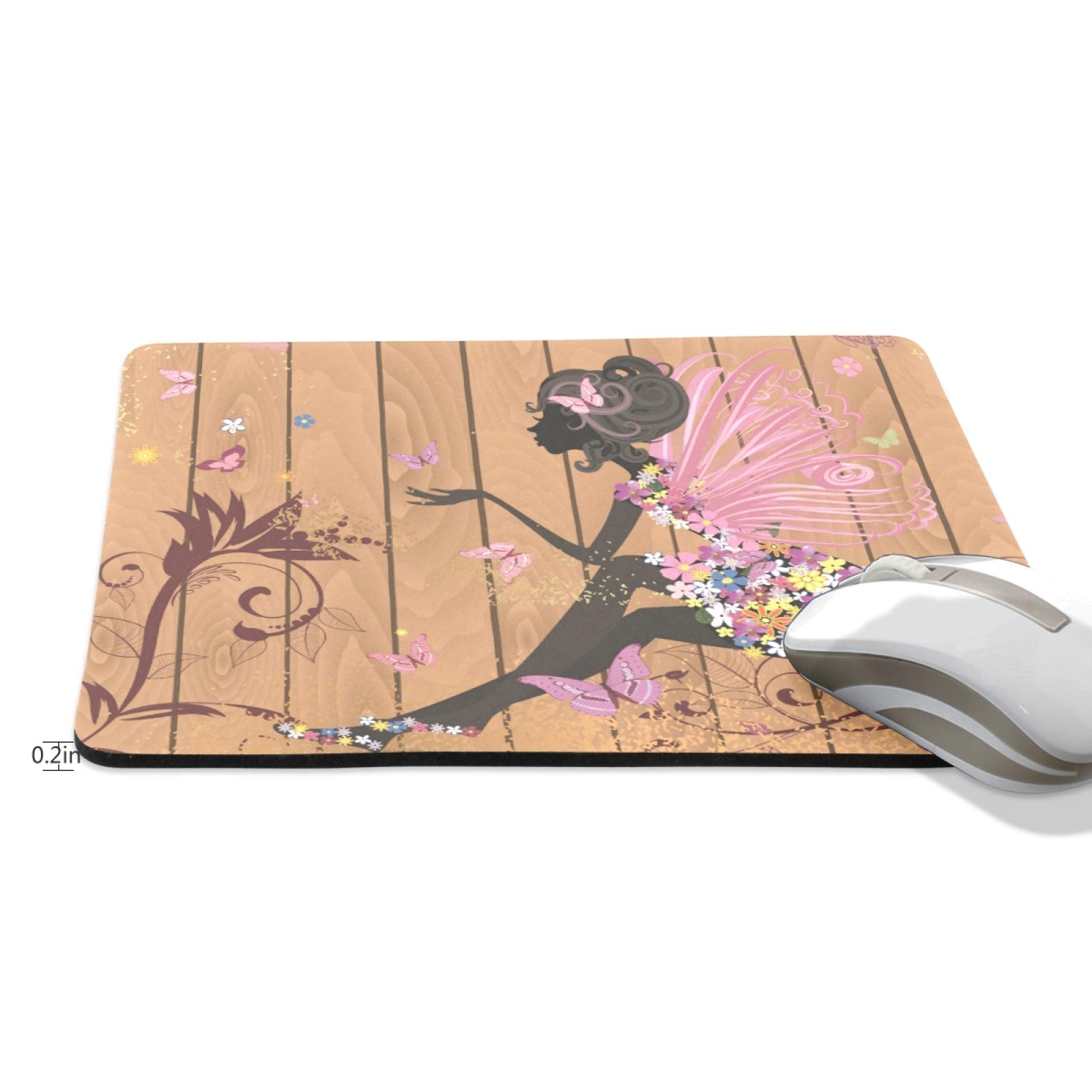 Floral Butterfly Gaming Mouse Pad - Non-Slip Rubber Base, 9.84