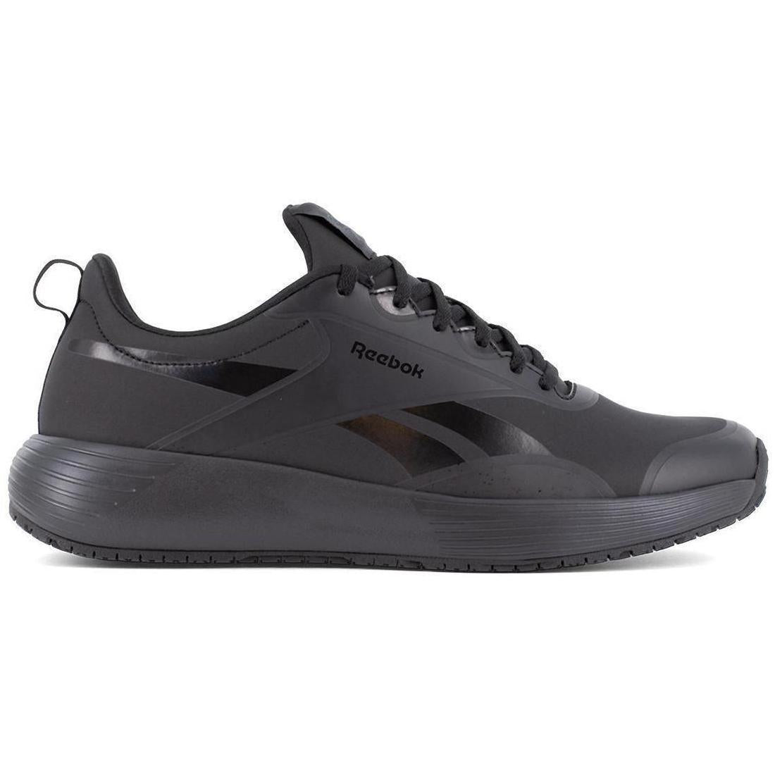 Lite Plus 4 Athletic Soft Toe Slip-Resistant Work Shoes for Men & Women - Black | Lightweight Comfortable Non-Slip Sneakers for Running, Walking, Gym & Outdoor Activities