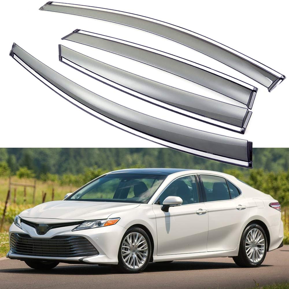 SPEEDLONG Car Window Visor Vent Shade Deflector - Sun Rain Fog Guards for Toyota Camry 2018-2020 | UV Protection & Weatherproof | Perfect for Road Trips & All-Season Driving
