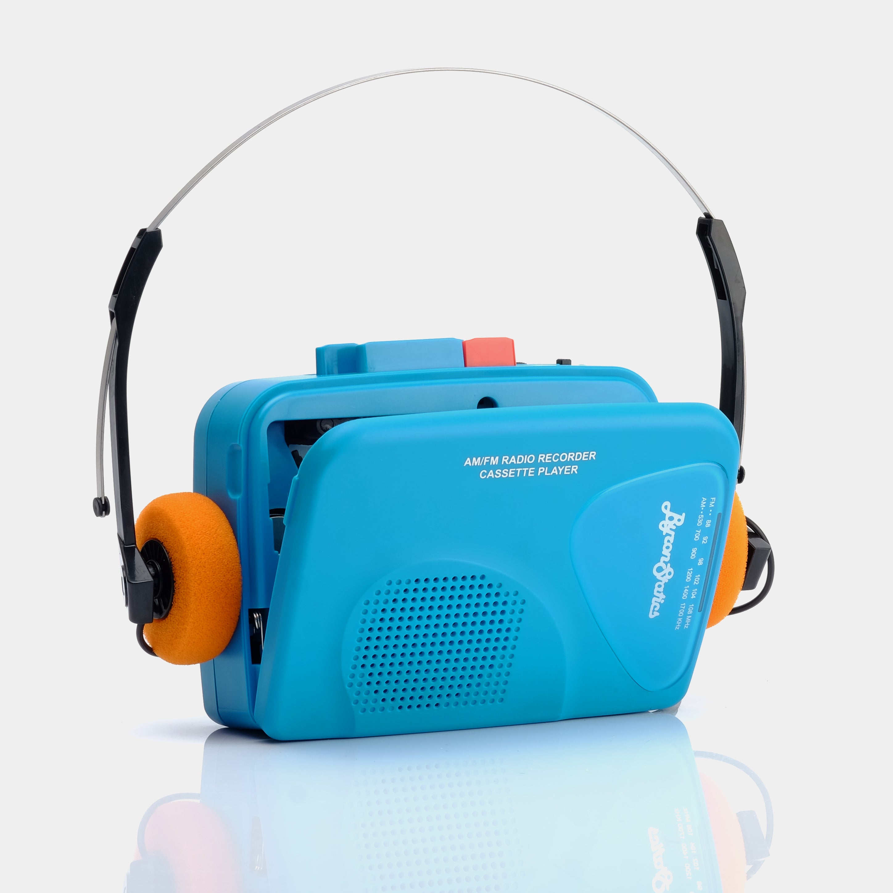 Byron Statics Teal Portable Cassette Player with Built-in Speaker - Vintage Music Player for Home, Travel & Retro Music Lovers