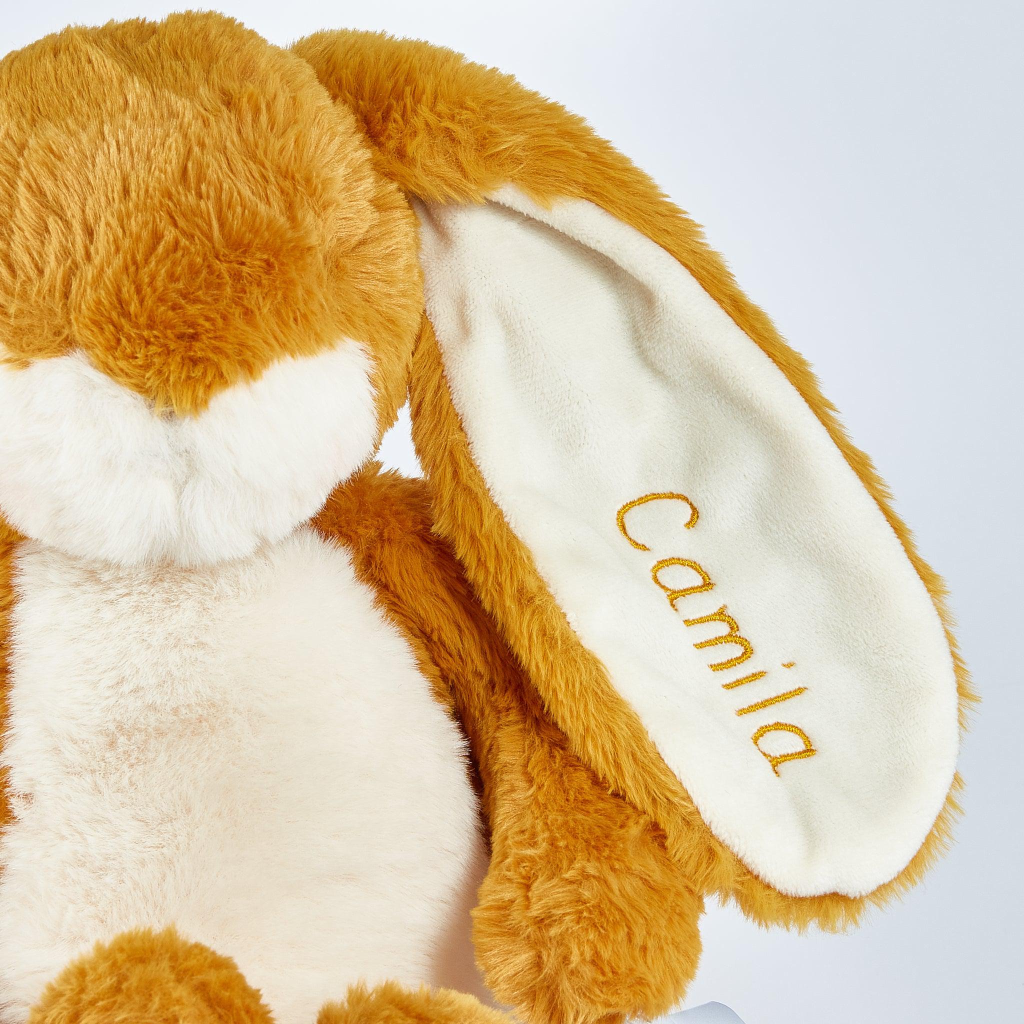 Little 12 Floppy Nibble Bunny Plush Toy - Soft Marigold Yellow Stuffed Animal for Kids | Perfect for Nursery Decor, Easter Gifts & Cuddling