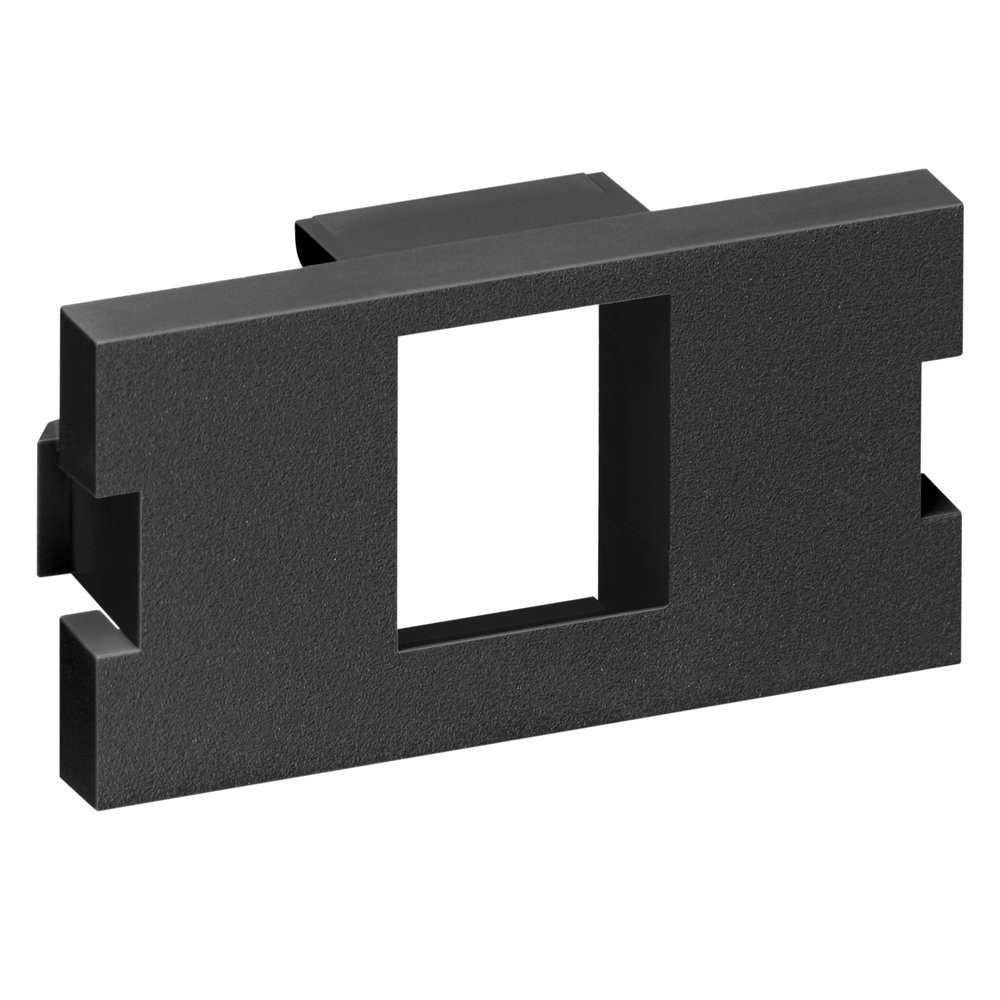 Leviton 41291-1ME 1-Port Multimedia Outlet QuickPort Adapter Module - Black (1 Unit High) - Perfect for Home Theater & Office Network Installations