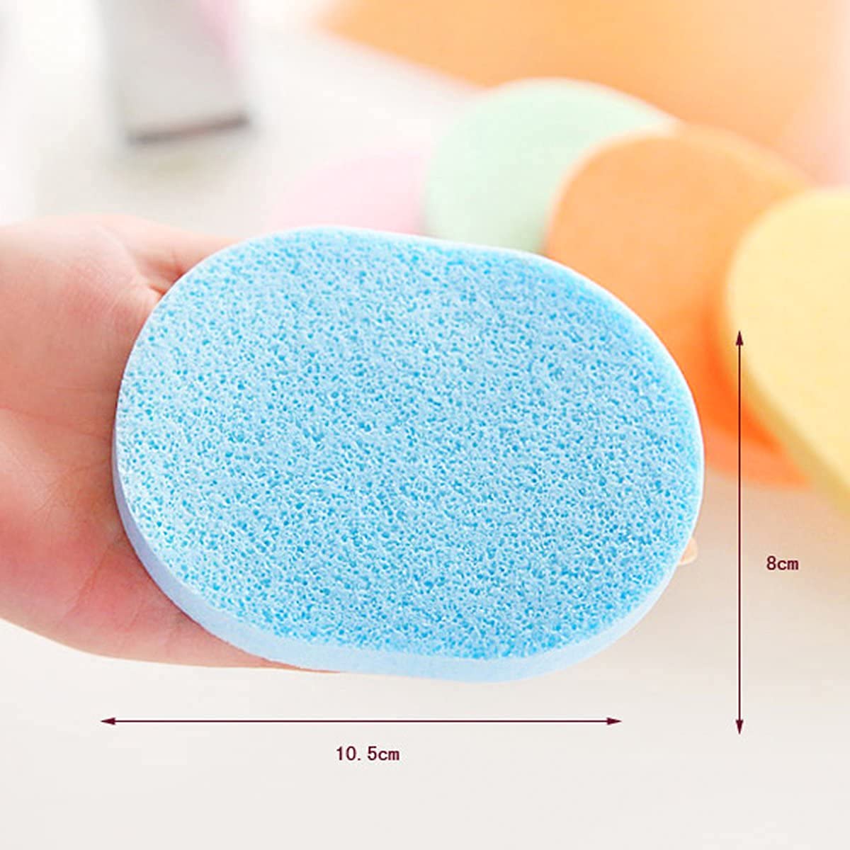 4 Pack Facial Sponges - 100% Cellulose Makeup Remover Pads, Compressed Cleansing Sponges for Gentle Face Washing & Makeup Removal - Ideal for SPA, Massage, and Daily Skincare Routine