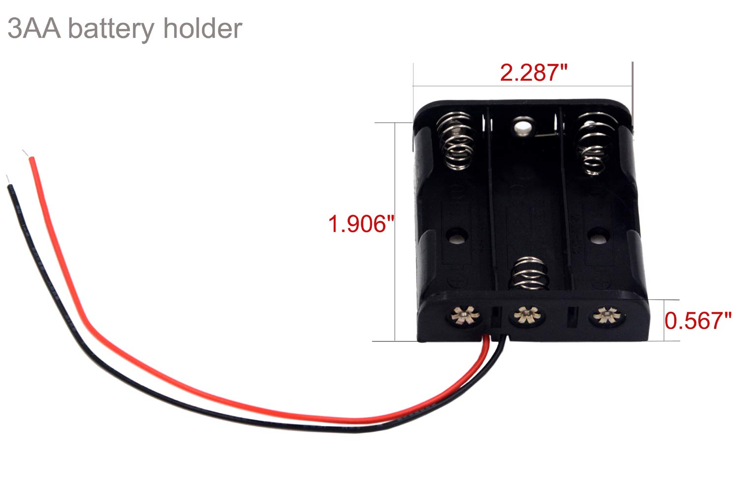 4-Pack AA Battery Holder Bundle - Single, 2, 3 & 4 AA Battery Holders with Wires & Leads | Durable Plastic Battery Cases for DIY Electronics, Robotics & Science Projects | Perfect for Arduino, LED Lights & Circuit Prototyping