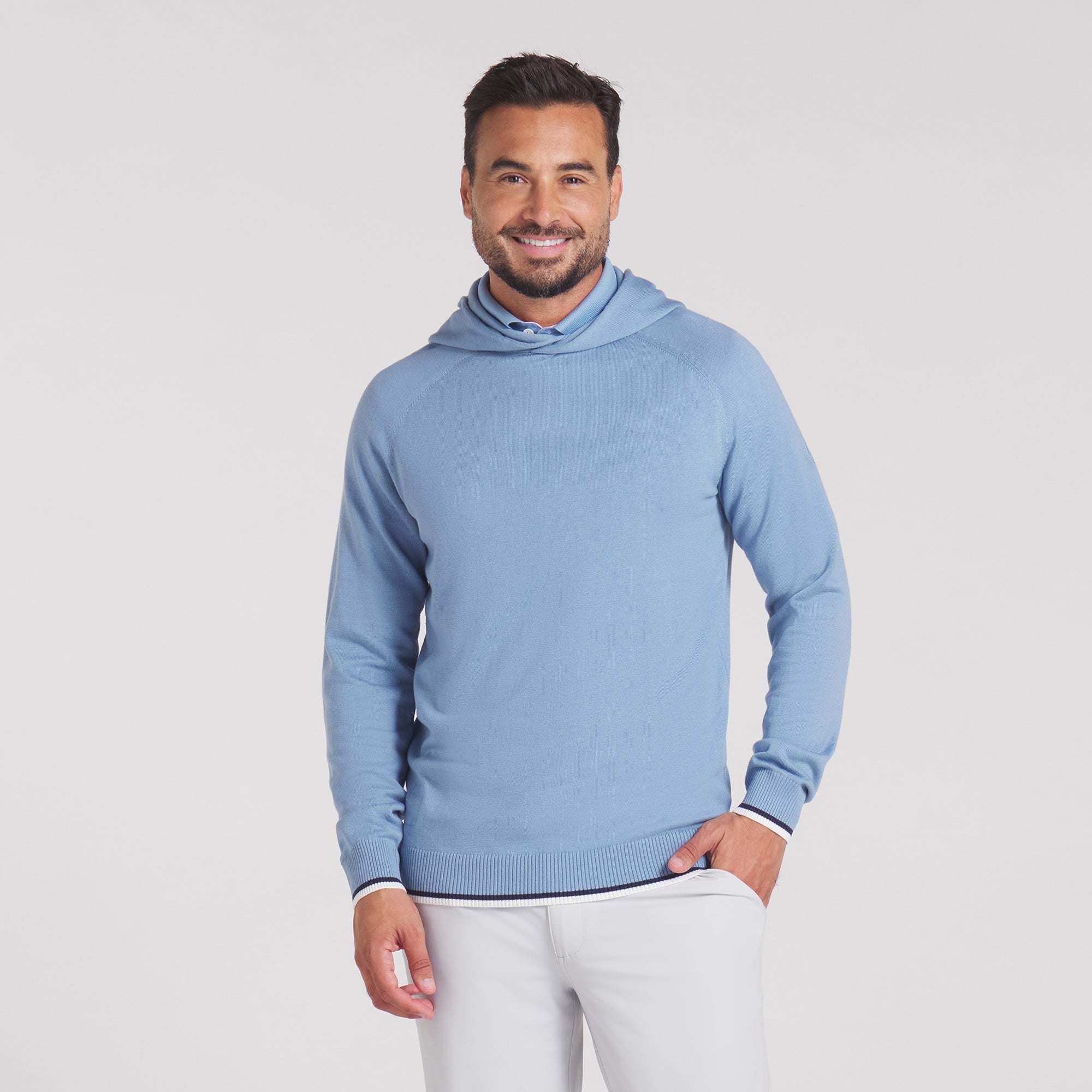 AP Knit Golf Hoodie for Men - Lightweight & Breathable Pullover - Perfect for Golfing, Running & Outdoor Activities