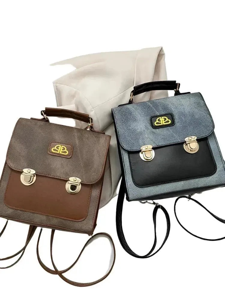 Vintage Denim Print Women's Backpack - Stylish Casual Daypack for College, Travel & Everyday Use
