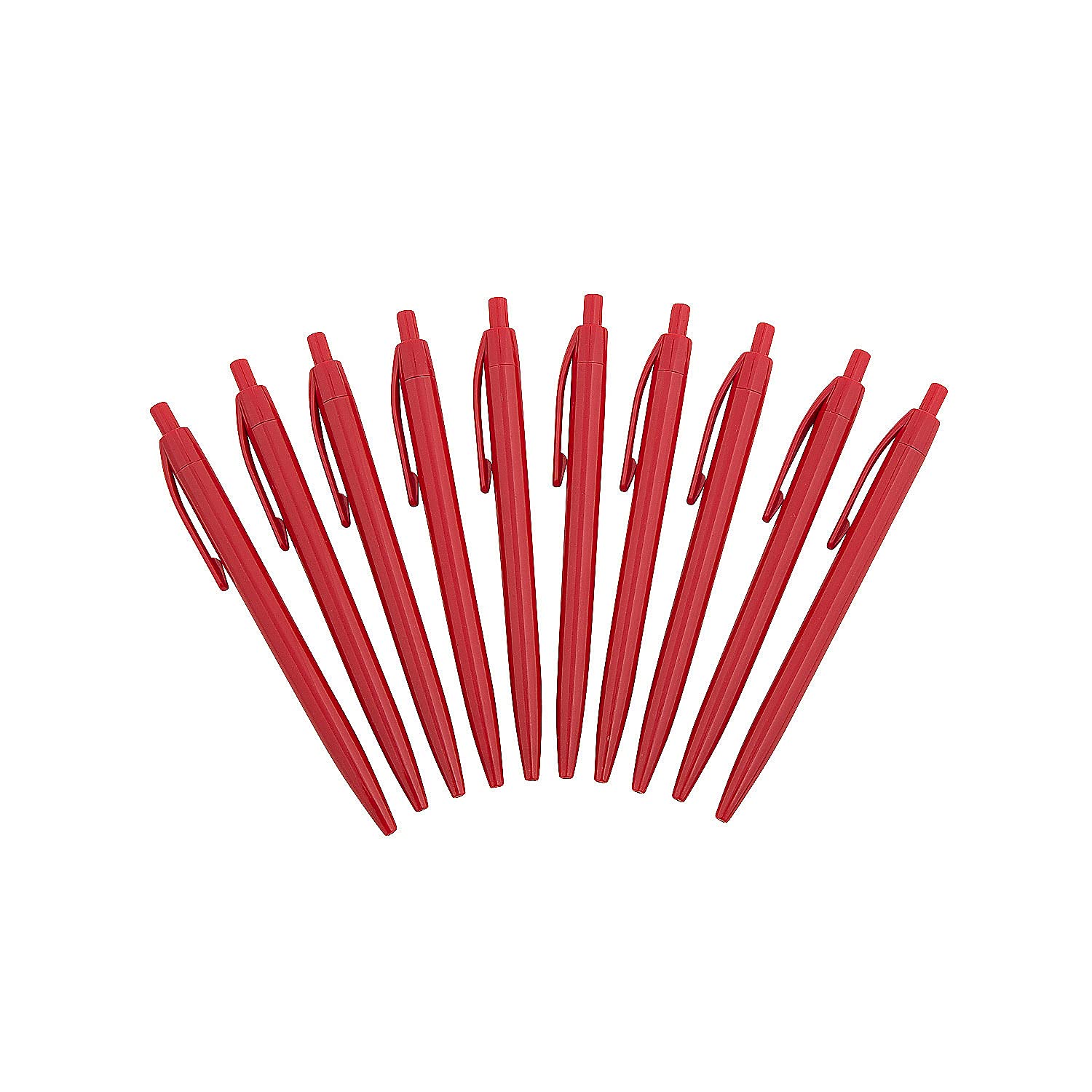 Fun Express Red Retractable Ballpoint Pens - 24 Pack Bulk Office & School Supplies for Writing, Note Taking & Gift Giving