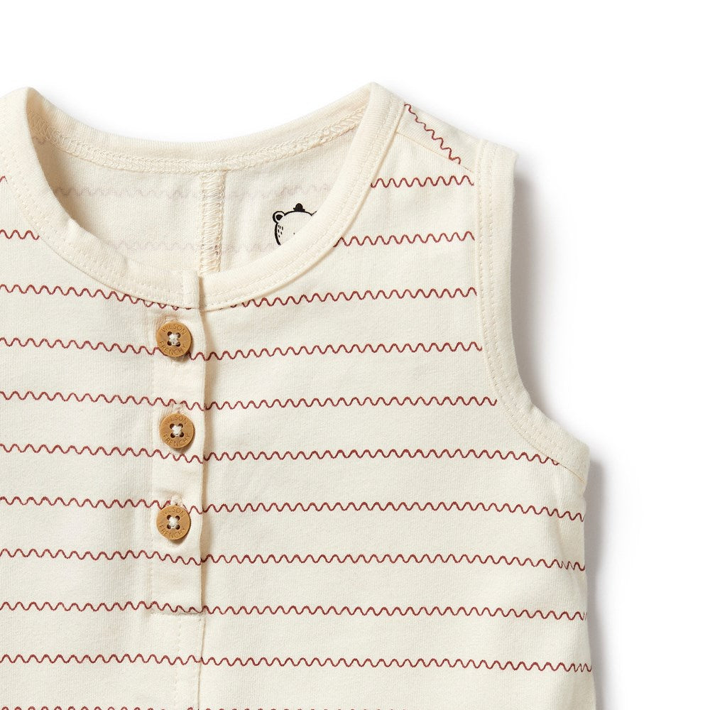 Organic Cotton Henley Growsuit for Babies - Soft & Breathable One-Piece Outfit for Newborns & Infants | Perfect for Playtime, Naptime & Everyday Comfort