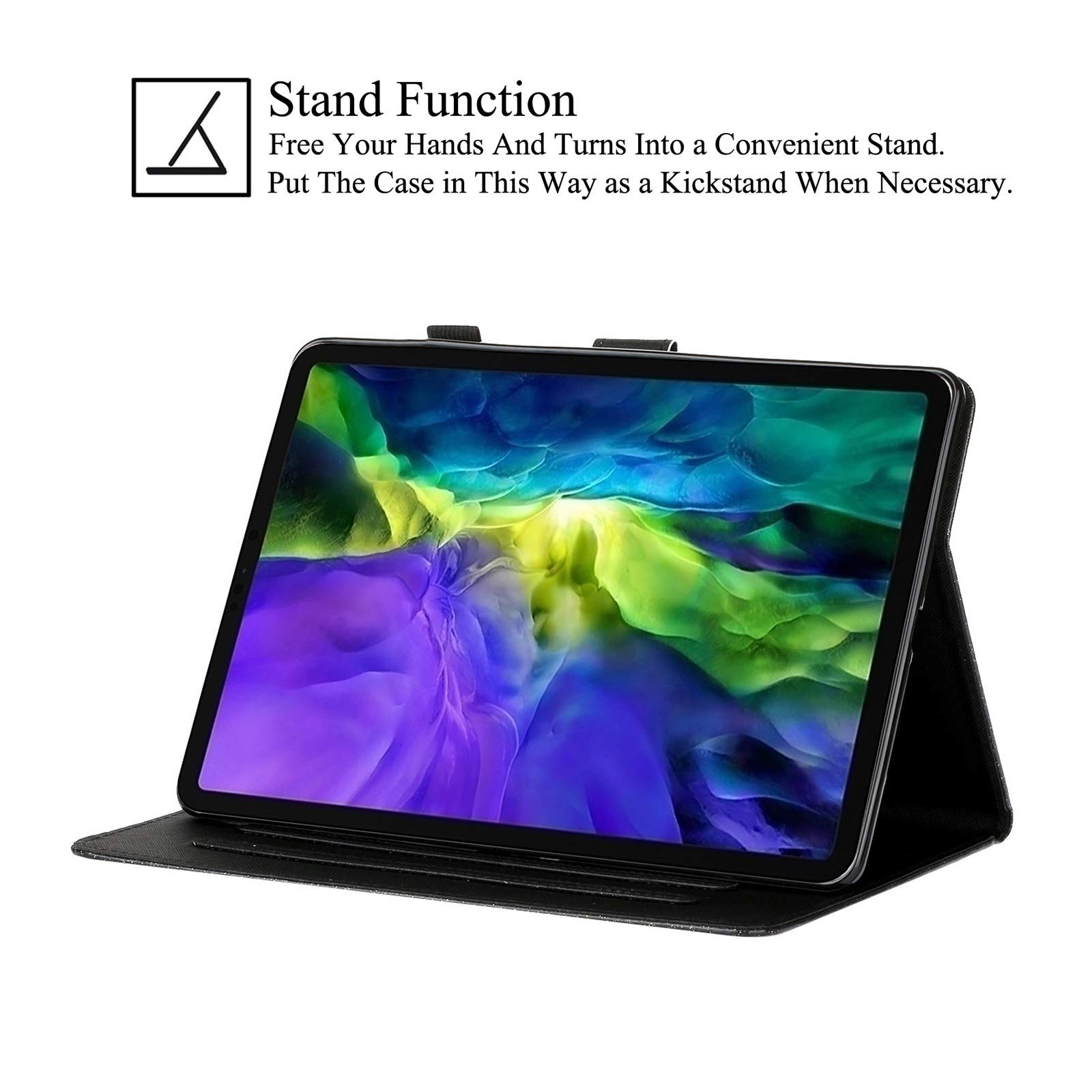 Premium iPad Pro 11 Inch Case (2021/2020/2018 Models) - Multi-Angle Stand with Card Slots & Auto Sleep/Wake | Rose Gold Protective Cover for Work, Travel & Entertainment