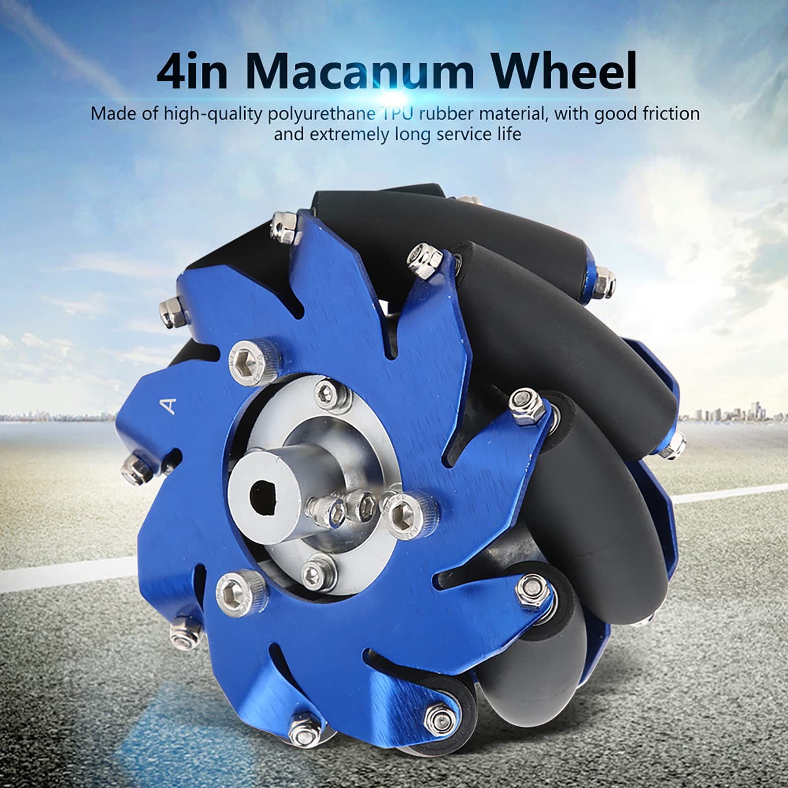 4 Inch Mecanum Wheel Set - 50mm Omnidirectional Wheel with 30KG Load Capacity, 45 Degree Right Wheel for Robot Drive - Perfect for Intelligent Robot Cars, DIY Robotics, and STEM Projects