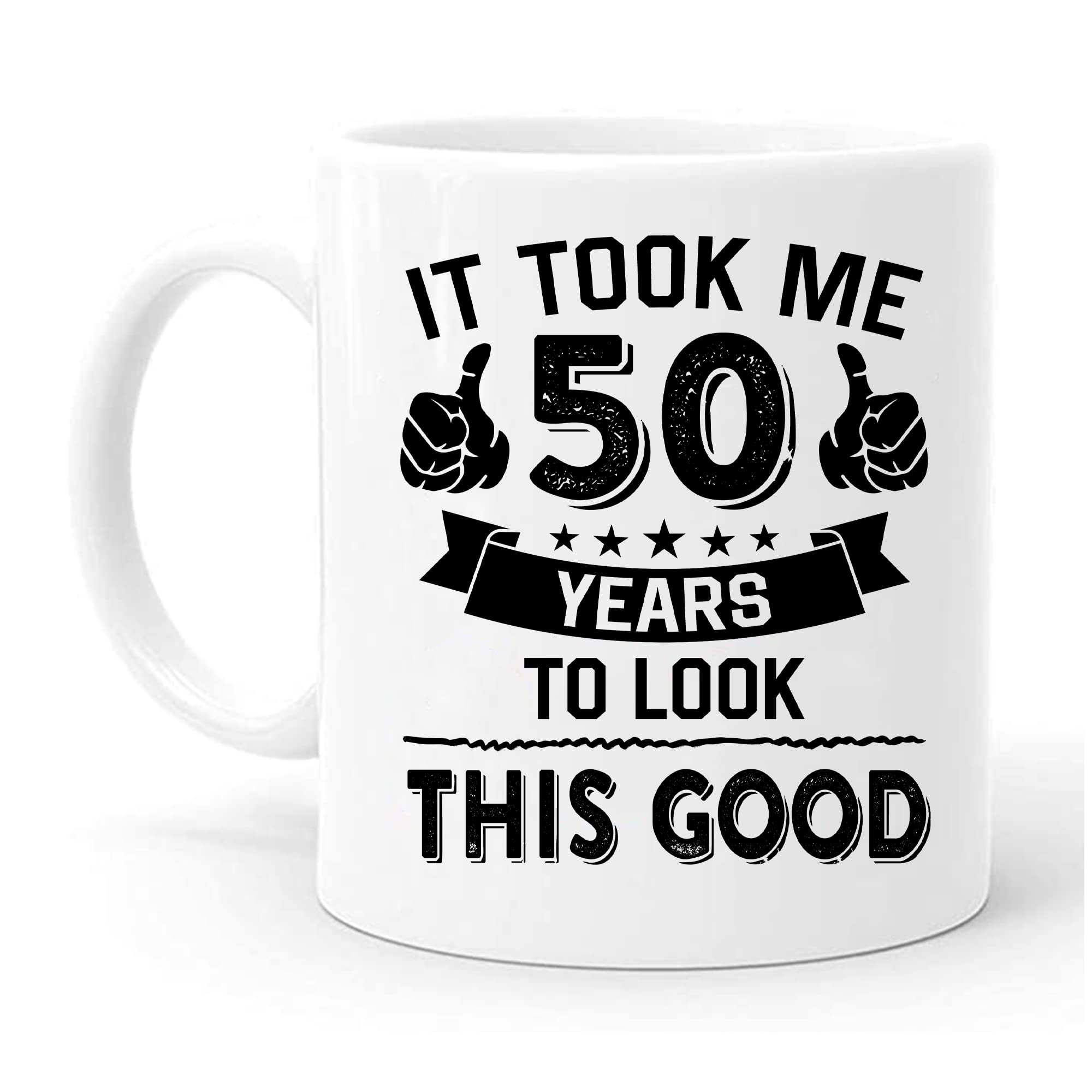 Vivulla68 Funny 50th Birthday Gifts for Women & Men - Novelty 50th Birthday Coffee Mugs with Humorous Sayings - Perfect 50 Year Old Birthday Gift Idea for Him or Her - Great for Office Use, Retirement Parties & Milestone Celebrations