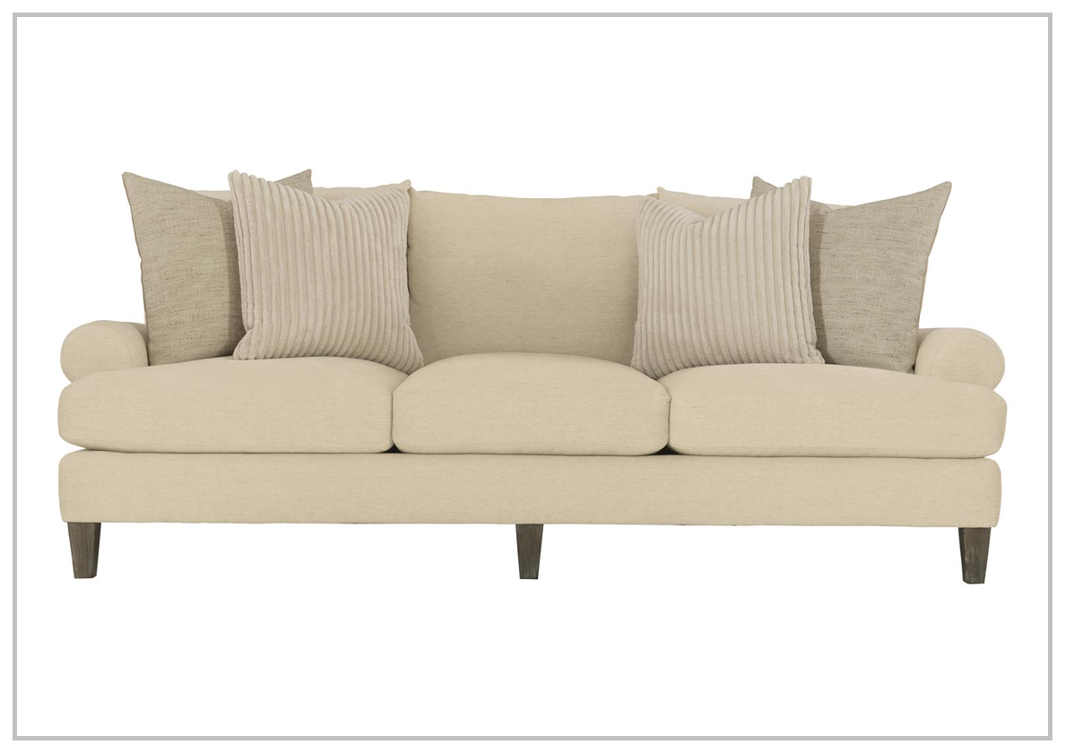 Bernhardt Isabella Fabric Sofa with Plush Feather Down Cushions - Luxurious Comfort for Living Room, Lounge & Family Gatherings
