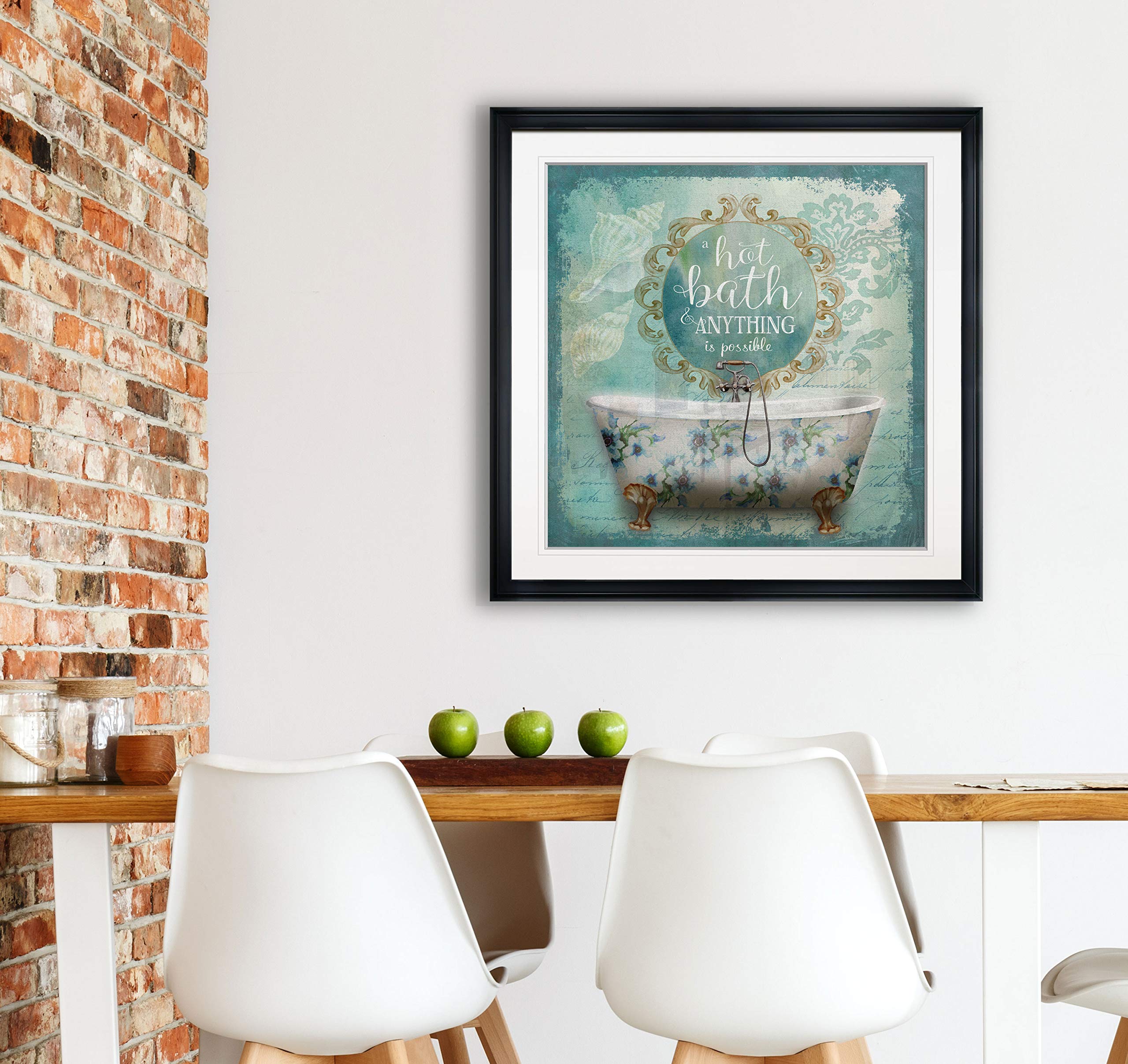 Blue Marble Coast Crab Painting - Ocean Beach Nursery Wall Art for Kids Room, Framed Canvas Animal Decor for Baby Boys & Girls Bedroom - Perfect for Coastal Themed Children's Spaces & Beach House Interiors