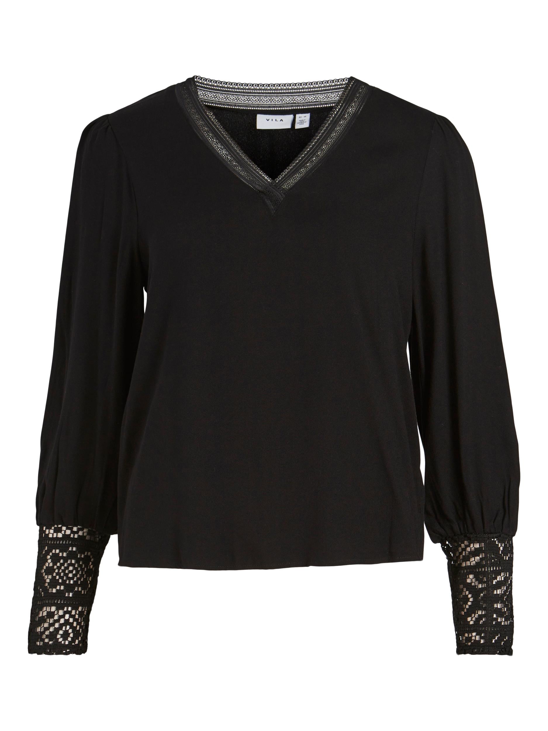 KIKO Women's V-Neck T-Shirt - Soft Cotton Casual Top (Black) - Perfect for Everyday Wear, Work & Outings