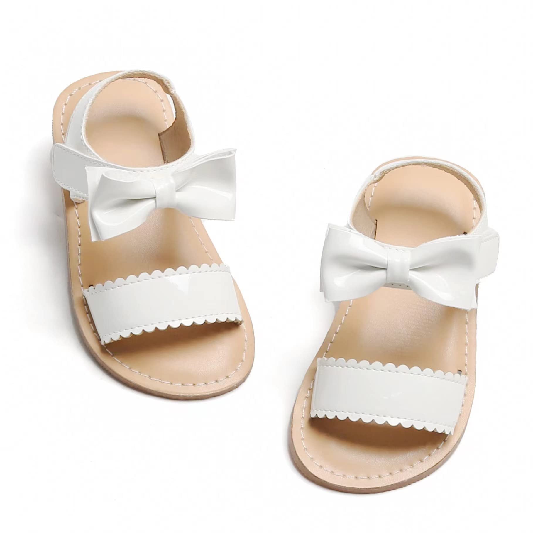 Otter MOMO Girls Sandals - Cute Open Toe Princess Flat Sandals with Ruffle Design for Summer | Perfect for Beach, Pool, and Casual Outings