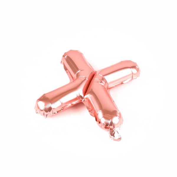 Balloonify Rose Gold Mylar Letter X Balloon - 16 Inch Large Foil Balloon for Birthday Parties, Wedding Decorations & Anniversary Celebrations