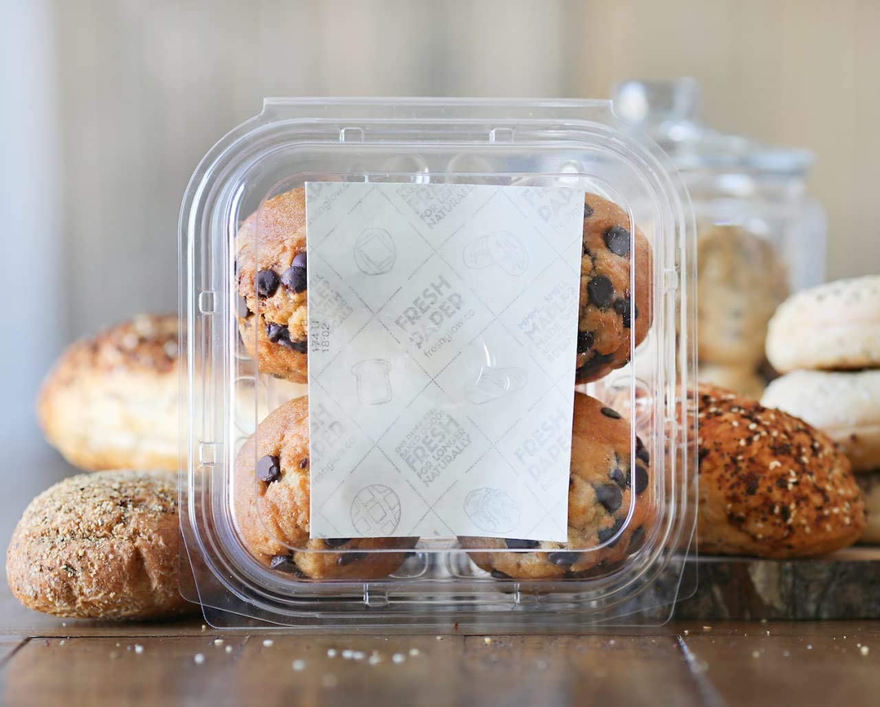 FRESHPAPER Reusable Food Saver Sheets - 80 Pack for Keeping Bread, Bagels, Muffins & Cookies Fresh | BPA-Free, Eco-Friendly Storage Solution | Perfect for Meal Prep, Picnics & Lunch Boxes | Made in USA