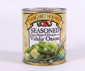 Margaret Holmes Seasoned Green Beans & Potatoes with Vidalia Onions 27 Oz (Pack of 6) | Canned Vegetables for Southern Cooking, Quick Meals & Emergency Food Storage