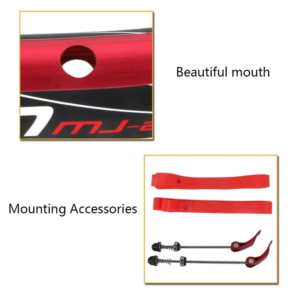 26 Inch Mountain Bike Wheelset - Disc Brake Compatible, Quick Release, Plain Bearing for 7/8/9/10 Speed Bikes | Perfect for Trail Riding, Commuting & Off-Road Cycling