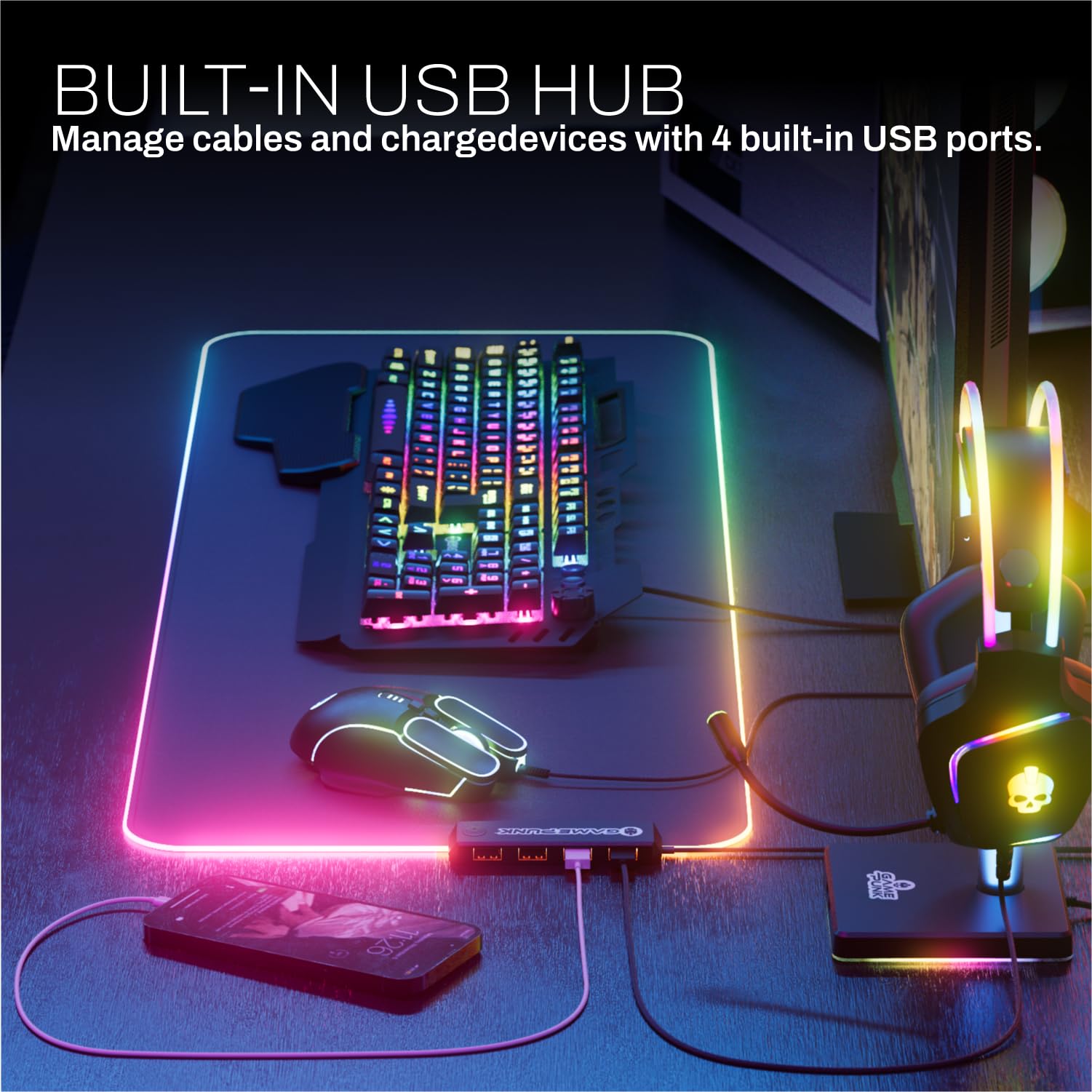Codebreakers PC Gaming Bundle – 6-in-1 Gaming Accessories Set with RGB Keyboard, Gaming Mouse, Headset, LED XL Mouse Pad, Headphone Stand & RGB Light Strip – Perfect for Esports, Streaming & PC Gaming Setup