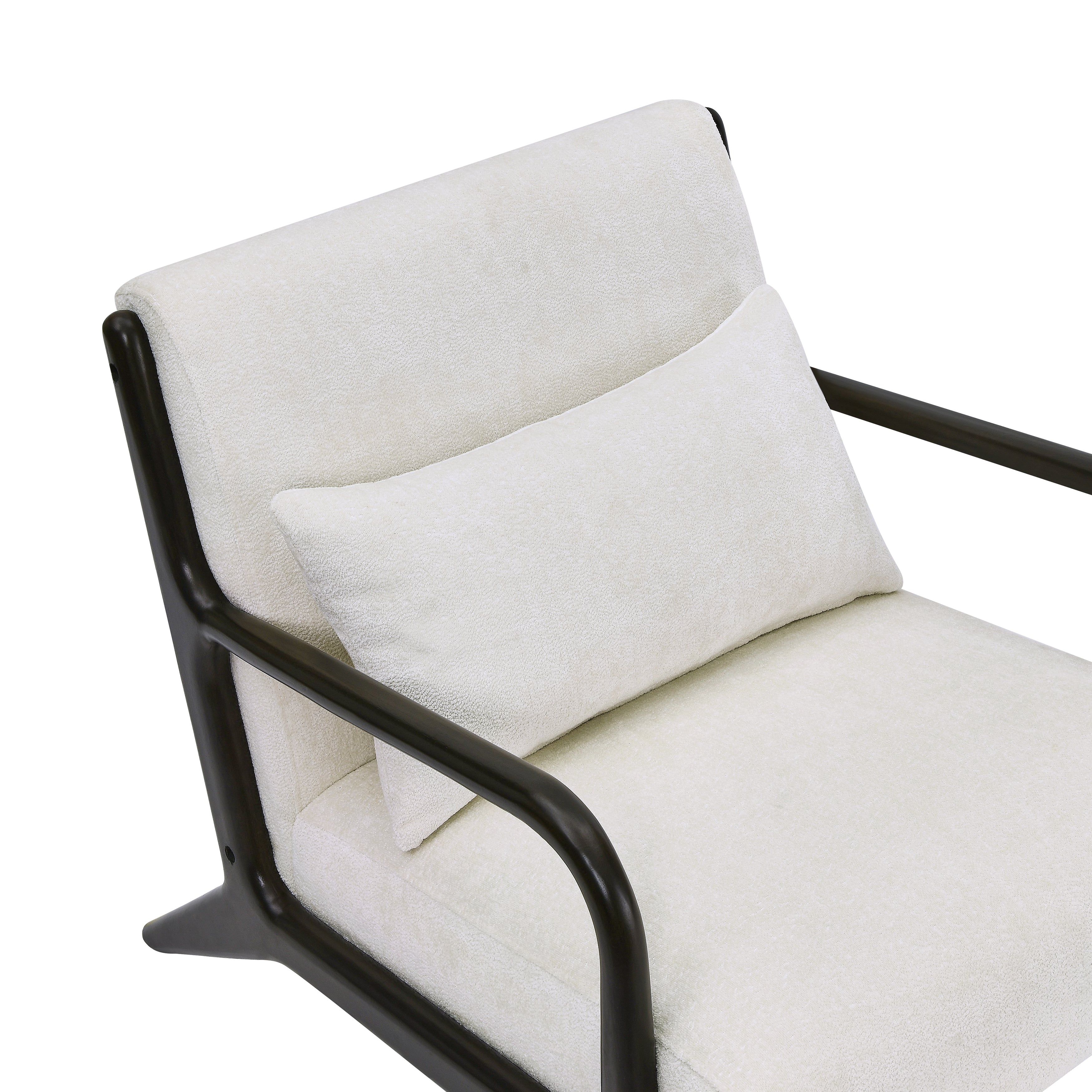 Mid Century Modern Accent Chair with Removable Lumbar Pillow - Roundhill Furniture Eterna - Perfect for Living Room, Bedroom & Office Decor