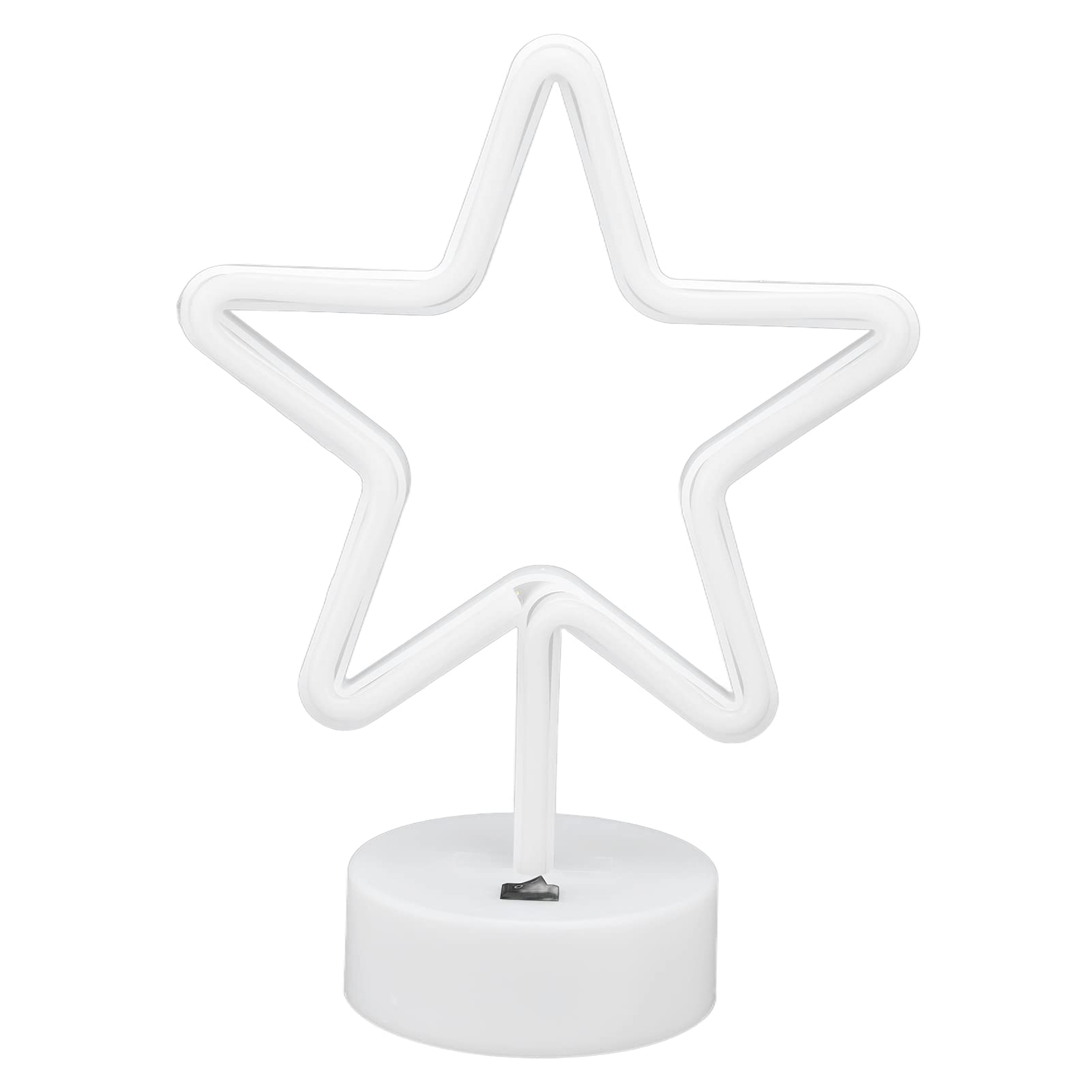 Hyuduo Neon LED Desk Lamp - USB Powered 5-Pointed Star Warm Light Night Light for Home, Bedroom, Bar & Parties | Wall & Desktop Decorative Lighting for Holidays & Mood Ambiance