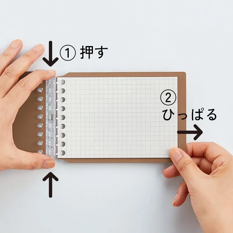 Kurutto Ring Mini Binder Cover - Maruman Refillable Notebook Cover for A5 Size, Durable & Stylish - Perfect for School, Office, and Travel Organization