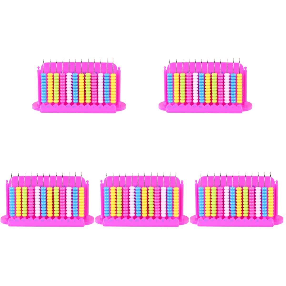 5-Piece Abacus Toys Set - Colorful Counting Tool for Preschool Learning, Math Education & Early Childhood Development - Perfect for Classroom, Homeschool & Montessori Activities