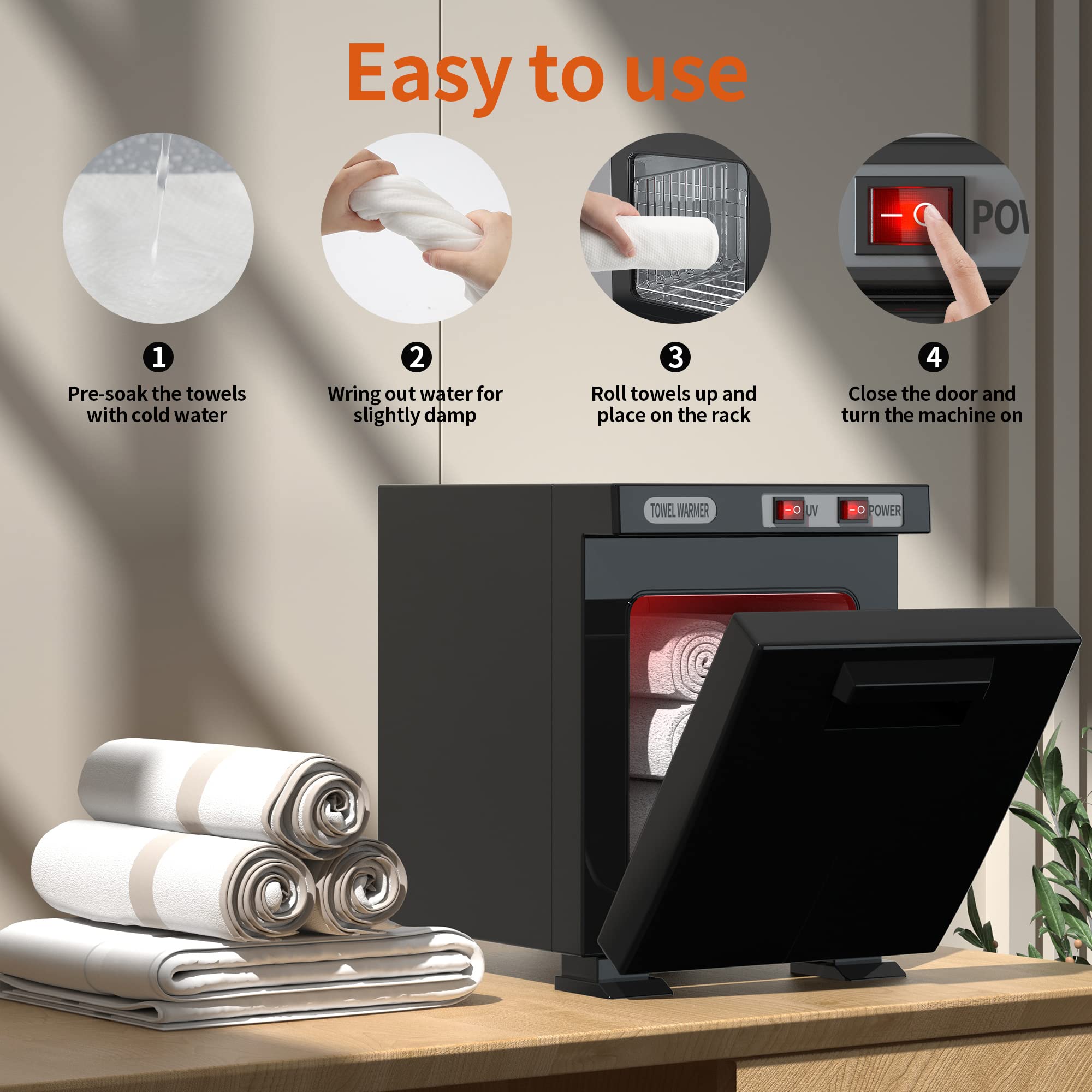 Premium 5L Mini Towel Warmer for Spa & Facial Care - Fast Heating Hot Towel Cabinet for Home Salon, Massage Therapy & Relaxation - Perfect for Facials, Manicures & Luxury Bath Experience