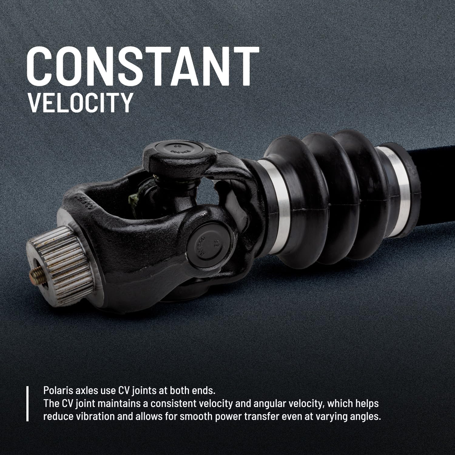 Polaris Rear Half Shaft CV Axle Replacement for RANGER 1000, CREW 1000, XP 1000, CREW XP 1000 & XP 900 Models - OEM Quality Full Assembly (Black) - Perfect for Off-Road, Trail Riding & Heavy-Duty Use - Part #1333748
