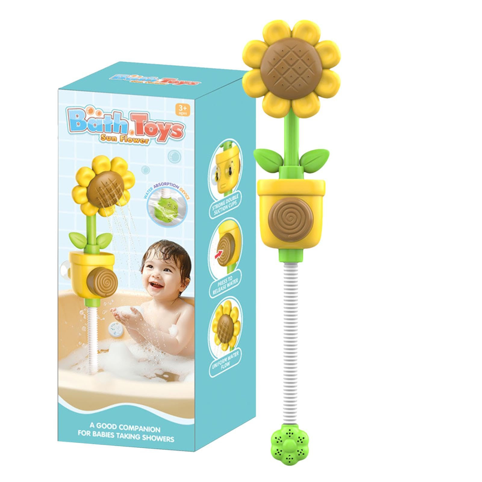 Bathtub Toy Shower Head - Water Sprayer Clockwork Bath Toy for Toddlers | Fun Water Play Shower Head for Kids in Pool & Bathtub | Perfect for Sensory Play, Bath Time Fun & Outdoor Water Activities