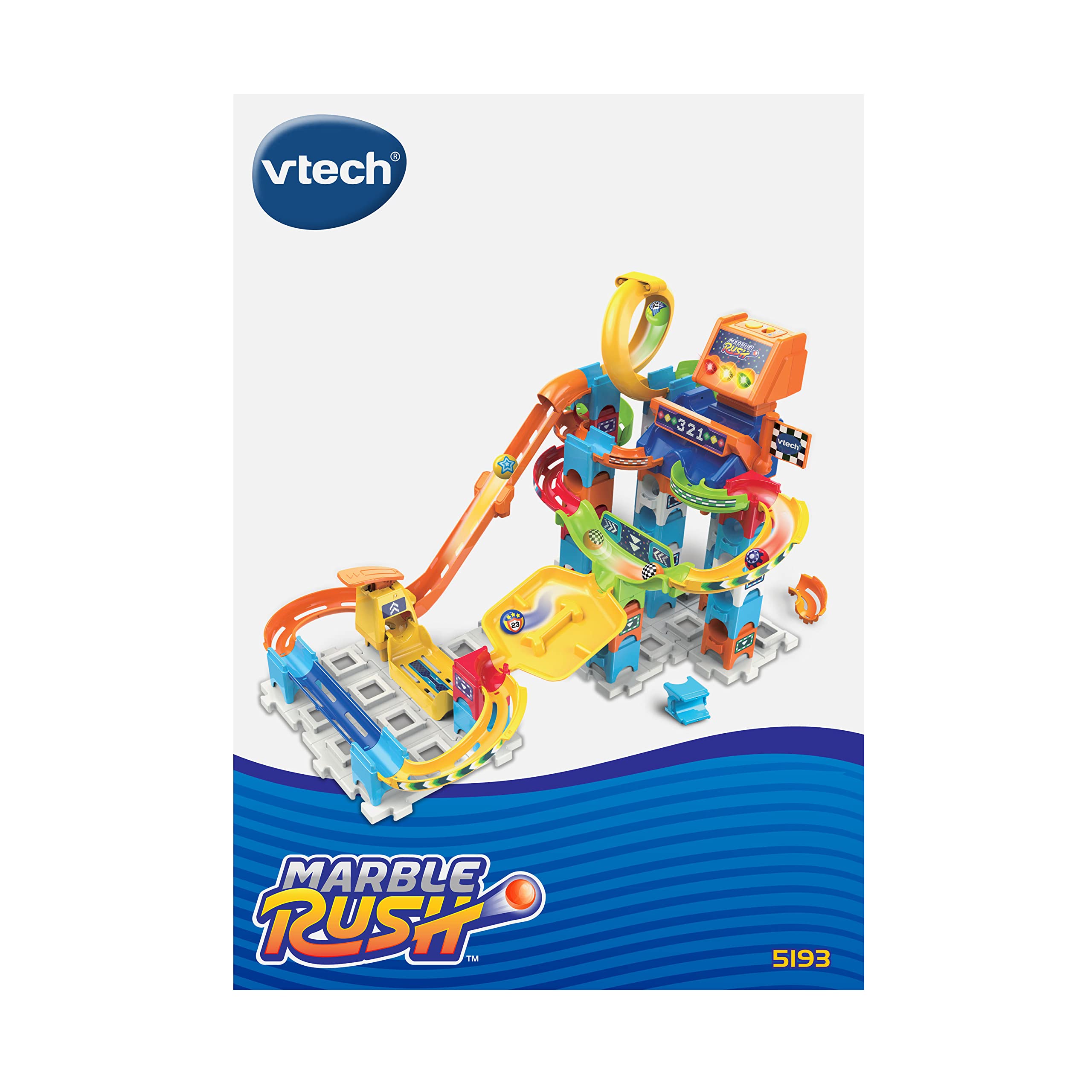 VTech Marble Rush Raceway Set - STEM Learning Toy for Kids Ages 4-8 | Interactive Marble Run Building Game | Perfect for Birthday Gifts & Indoor Play | Encourages Creativity & Problem Solving Skills