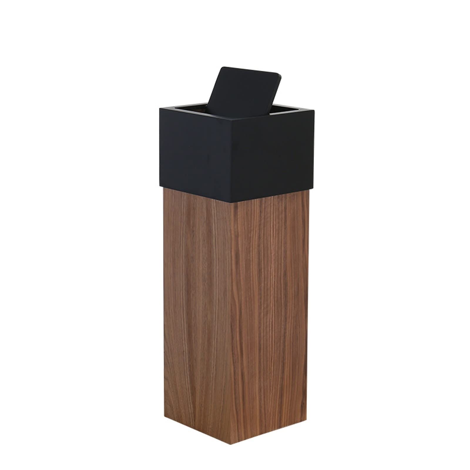 Modern Square Wooden Trash Can with Swing Lid - Eco-Friendly Waste Paper Basket for Office, Bedroom & Recycling Station - Large Size (Color B) | Perfect for Home Decor, Office Organization & Sustainable Living