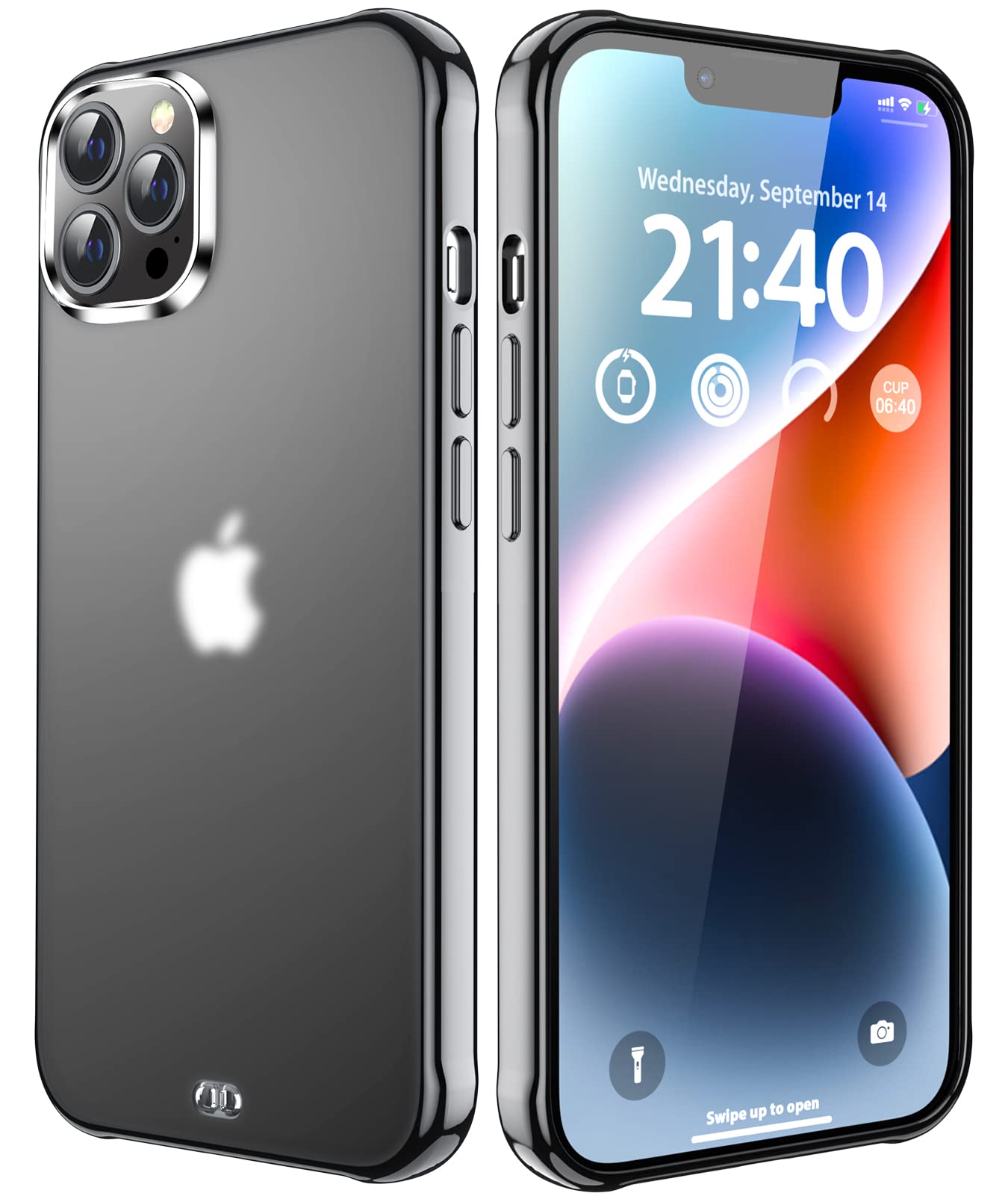 ORIbox iPhone 13 Pro Max Case - Matte Black Translucent Protective Cover with Soft Edges, Slim Lightweight Design for iPhone 13 Pro Max (6.7
