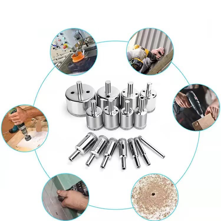 18mm Glass Hole Saw Drill Bits - 5Pcs for Ceramic Tile & Marble Cutting