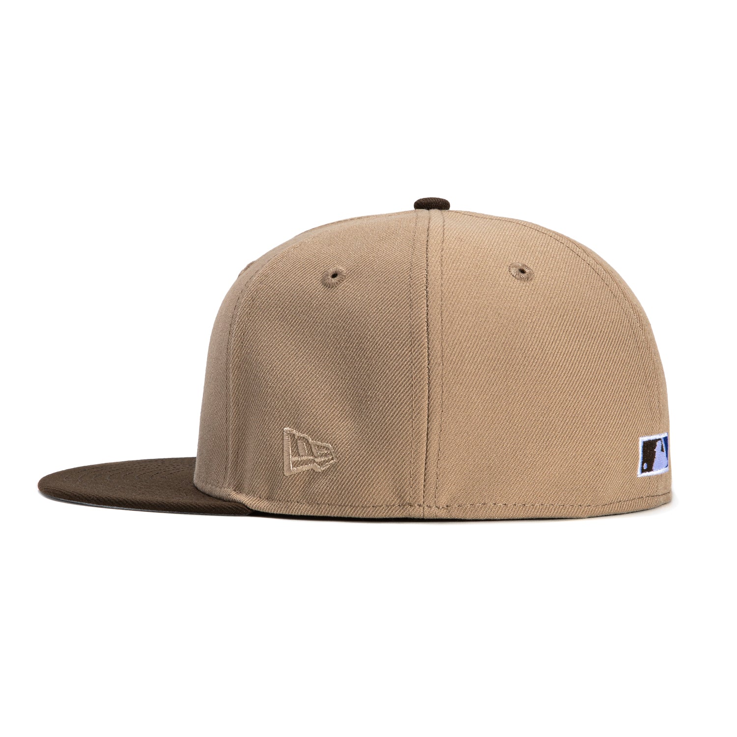 New Era 59Fifty Los Angeles Dodgers 40th Anniversary Snapback Hat with Upside Down Stadium Patch - Khaki & Brown - Perfect for Baseball Games, Sports Events and Streetwear Fashion