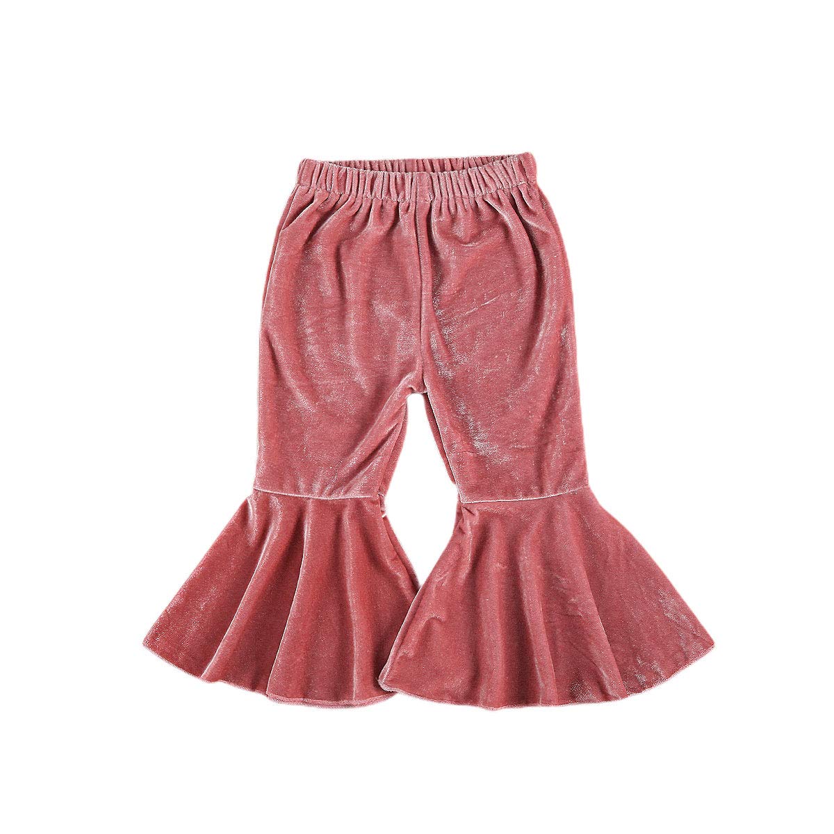 Toddler Bell Bottom Pants for Baby Girls - Soft Ruffle Leggings Flare Trousers | Playtime, Daycare & Photo Outfits