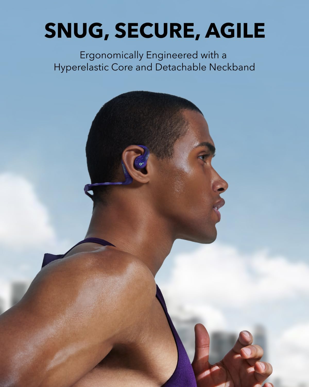 Soundcore AeroFit Pro Open-Ear Bluetooth Headphones - Wireless Sports Headphones with LDAC Audio, 46H Battery, IPX5 Waterproof, Secure Ergonomic Design for Running, Gym & Outdoor Activities (Renewed)