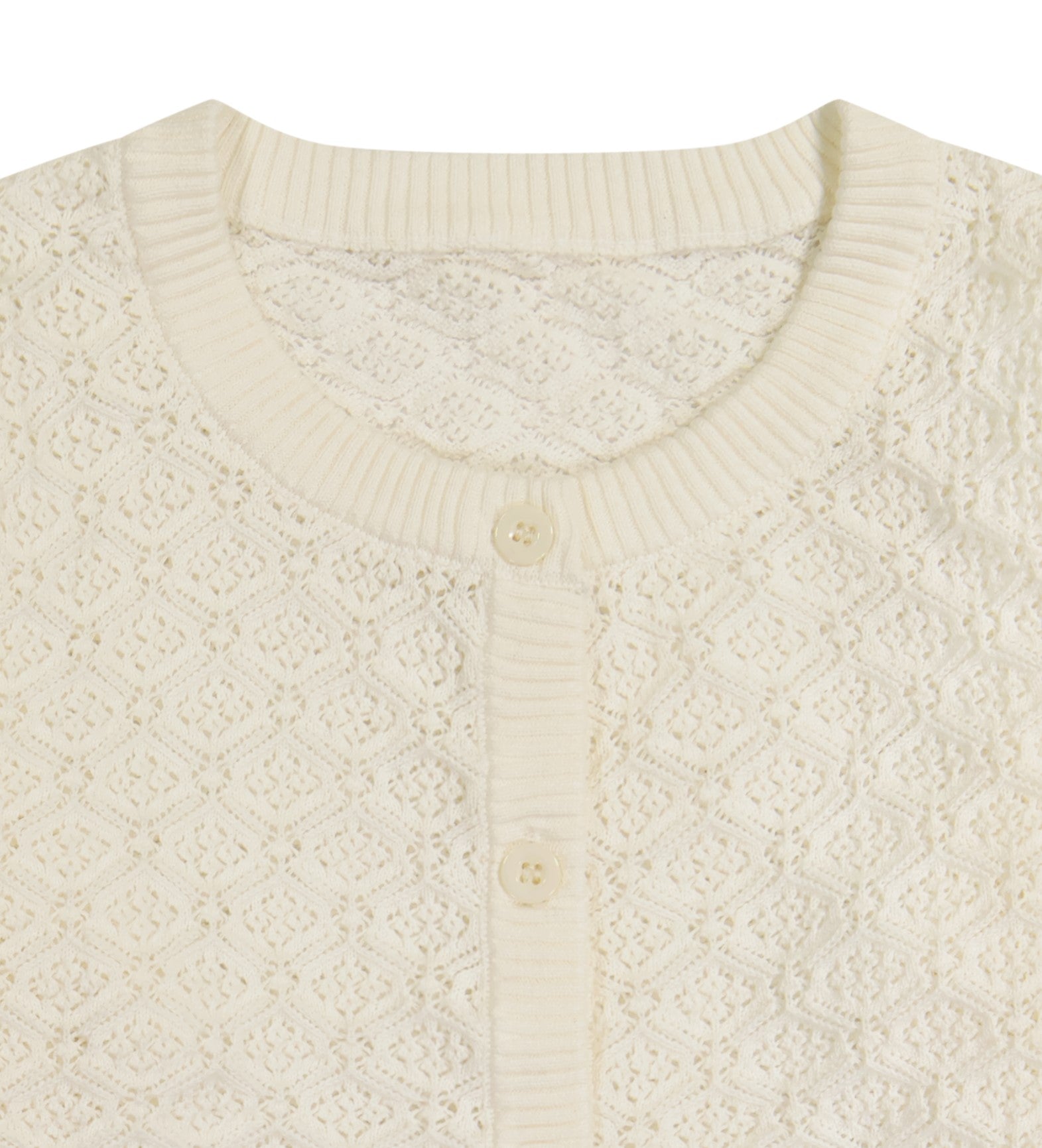 Mia Classic Cotton Lace Cardigan Sweater for Women - Soft Cream Knit Open Front Cover Up - Perfect for Spring, Fall & Layering Outfits