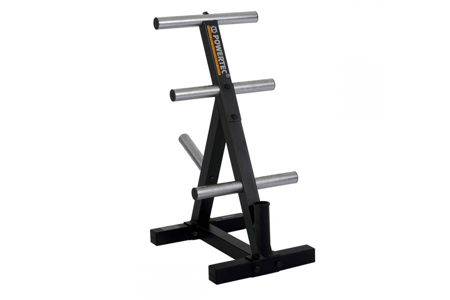 Powertec Workbench Weight Plate and Bar Storage Rack - Heavy Duty Gym Equipment Organizer for Home & Commercial Use - Perfect for Weightlifting, CrossFit, and Strength Training Workouts