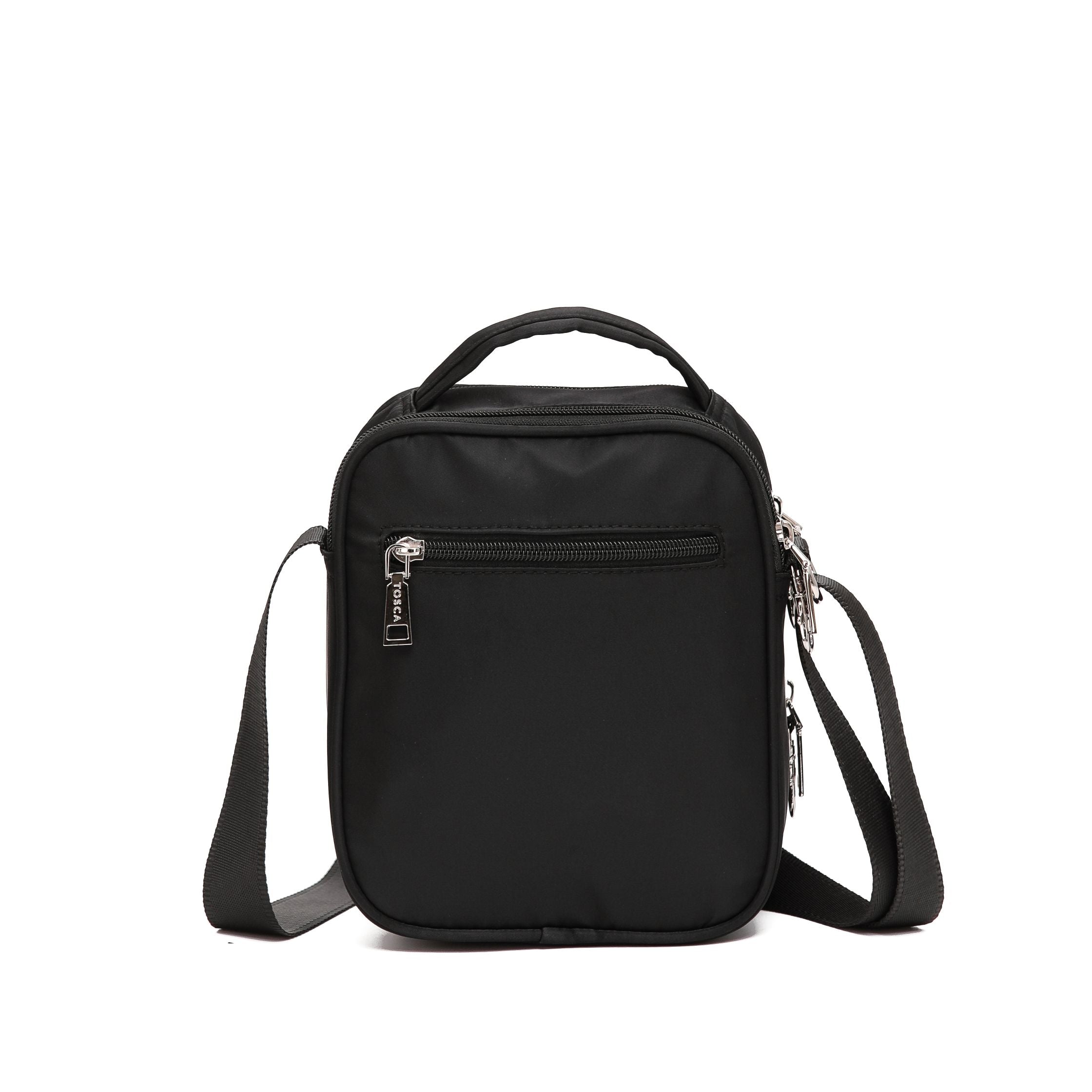 Tosca TCA955 Small Anti-Theft Shoulder Bag for Women & Men - Secure RFID Blocking Crossbody Bag for Travel, Commuting & Daily Use - Black