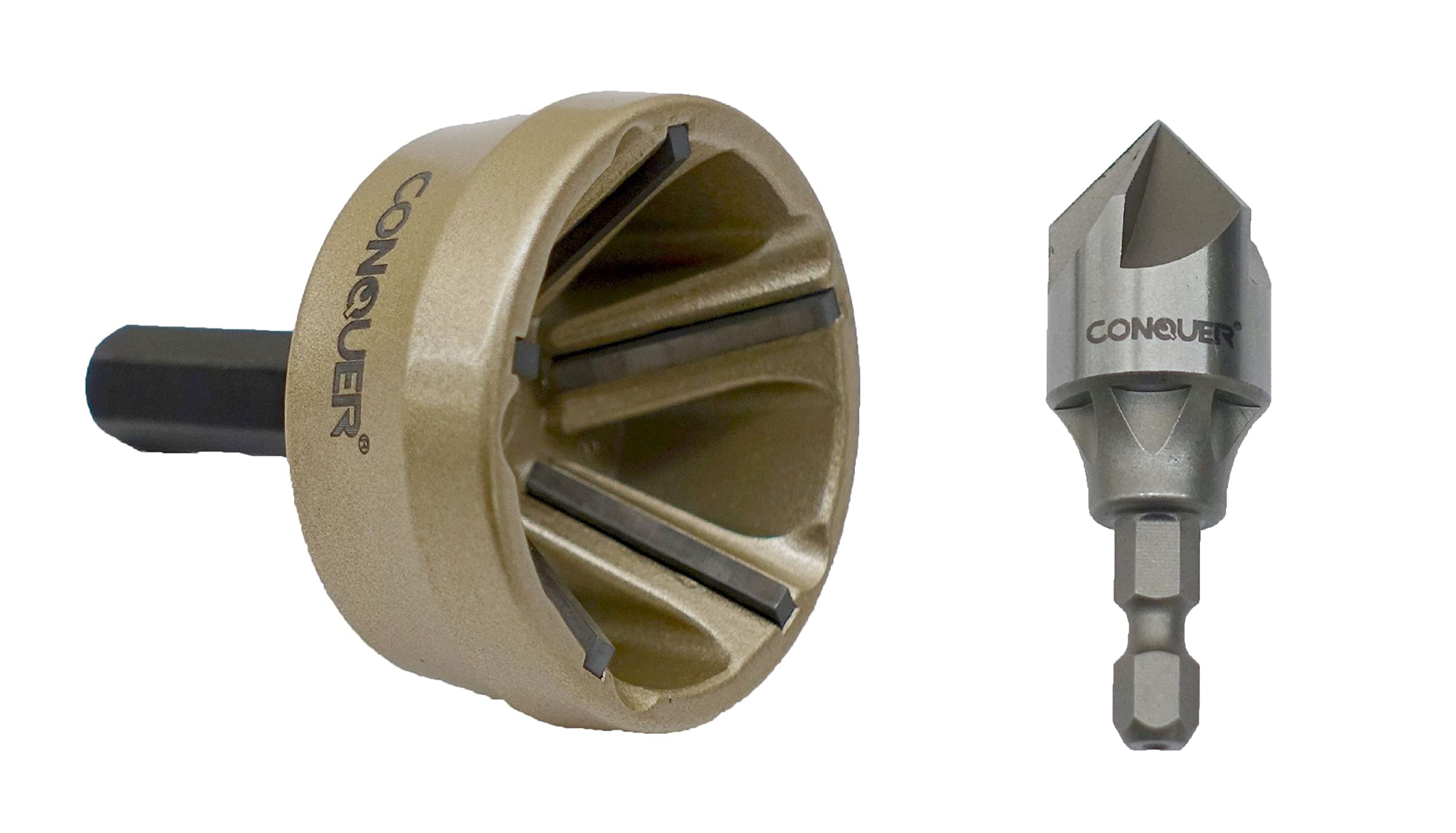 CONQUER Professional Deburring and Chamfering Tool Set for Metal, Plastic & Wood - Perfect for DIY, Automotive, and Metalworking Projects