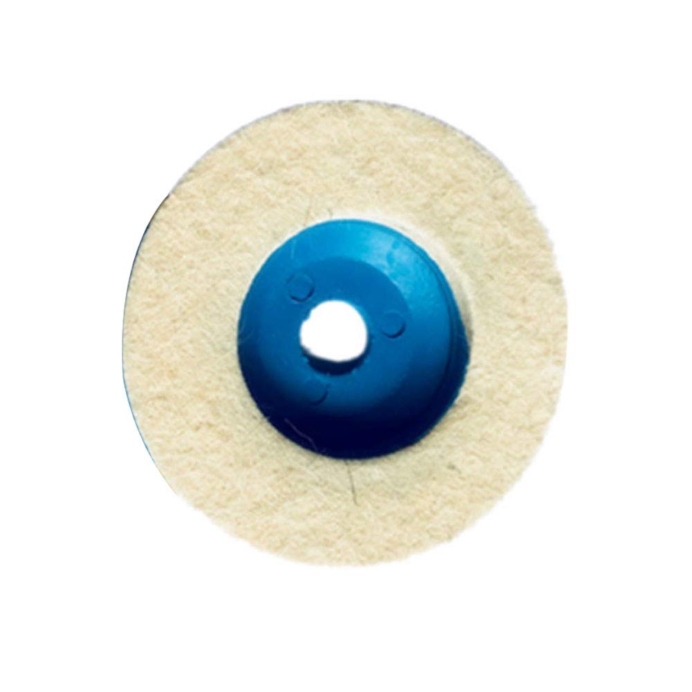 4 Inch 100mm Round Wool Buffing Pad Polishing Wheel Set - Felt Buffer Disc for Angle Grinder (Blue) - Perfect for Metal Polishing, Car Detailing & DIY Projects
