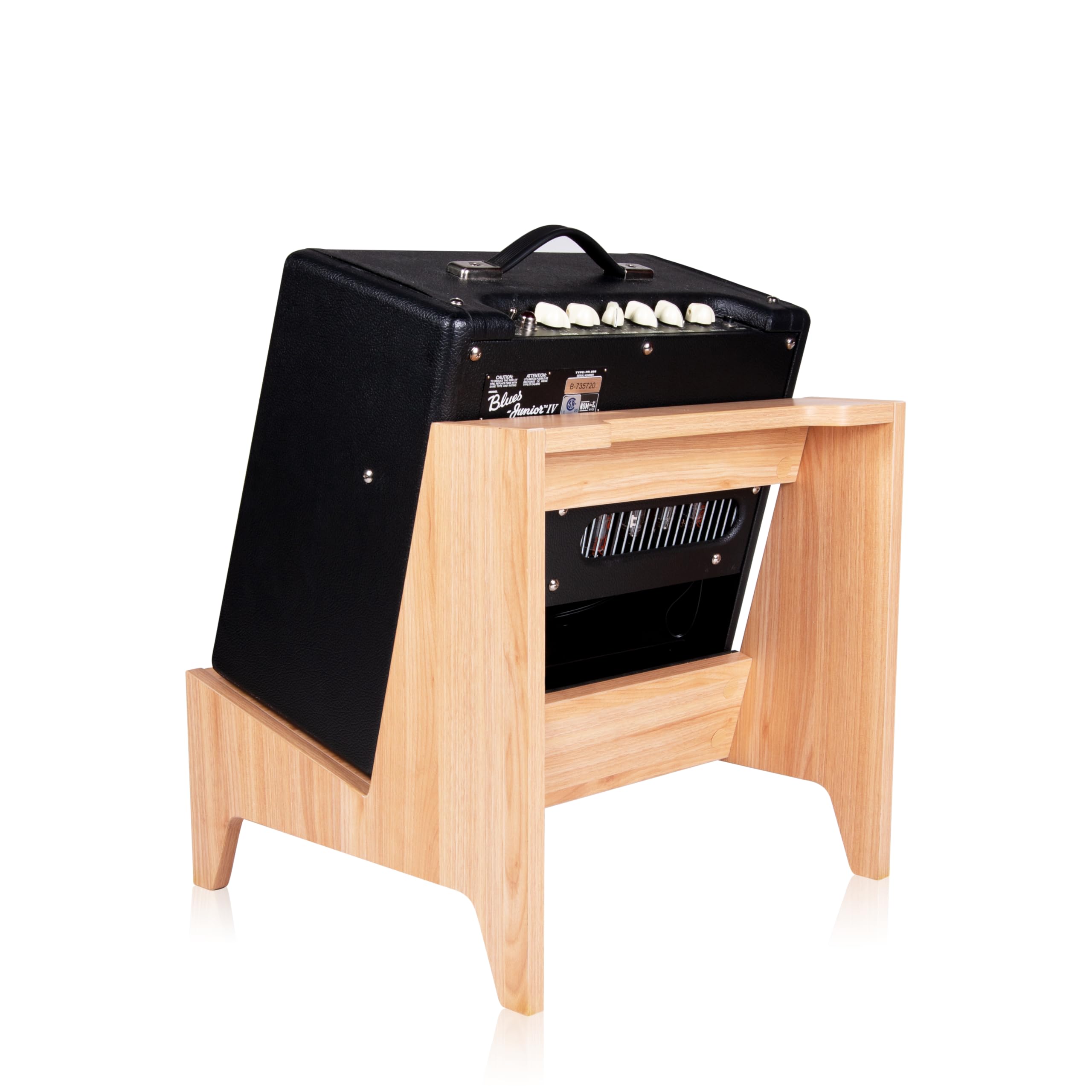 Gator Frameworks GFW-ELITEGTRAMPSM-MPL Small Guitar Amp Stand - Natural Maple Matte Finish | Portable & Adjustable for Electric Guitar Amplifiers | Perfect for Home Studios, Live Gigs & Practice Sessions